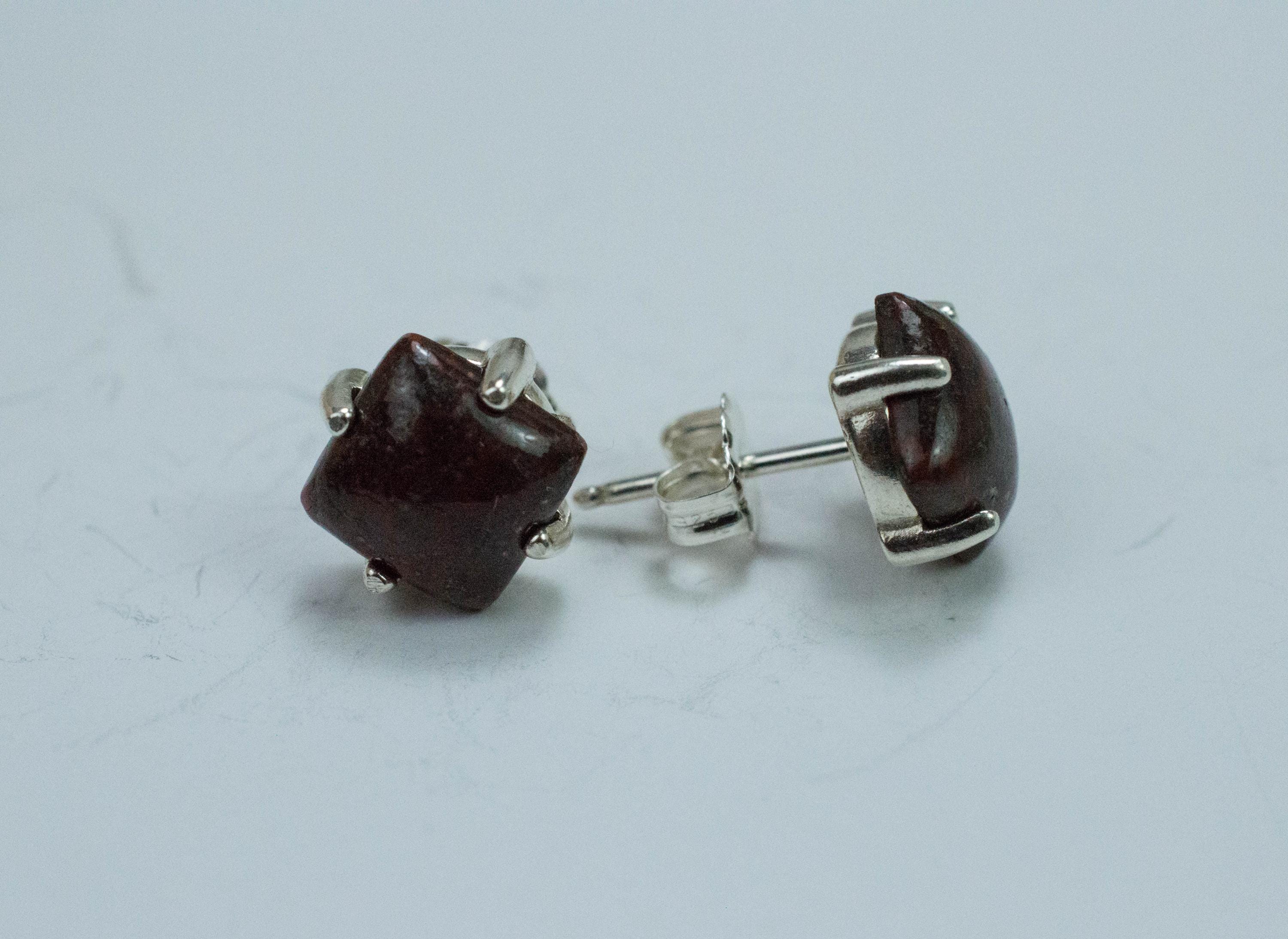 Dinosaur Bone Earrings; Natural Untreated Utah Dino Bone; 4.080cts - Mark Oliver Gems