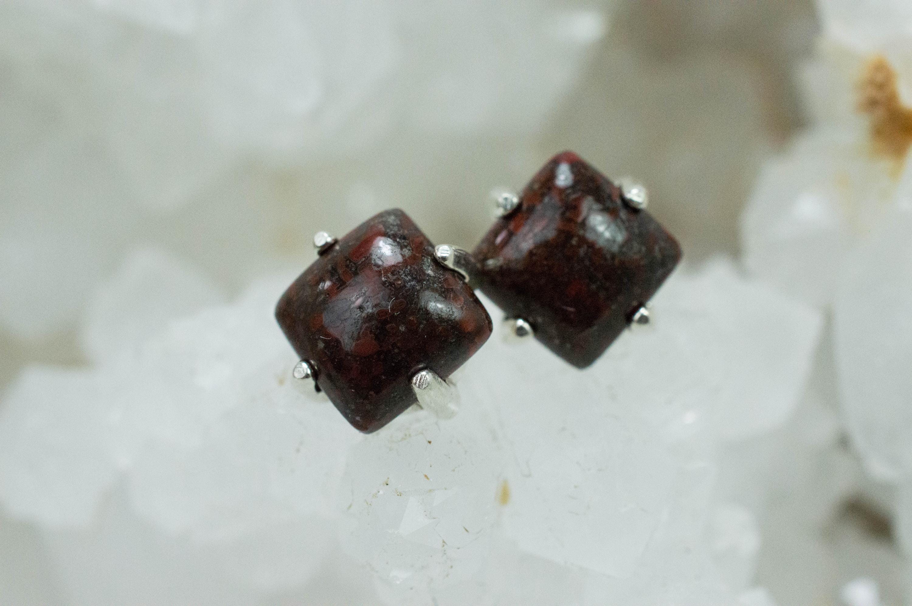 Dinosaur Bone Earrings; Natural Untreated Utah Dino Bone; 4.080cts - Mark Oliver Gems