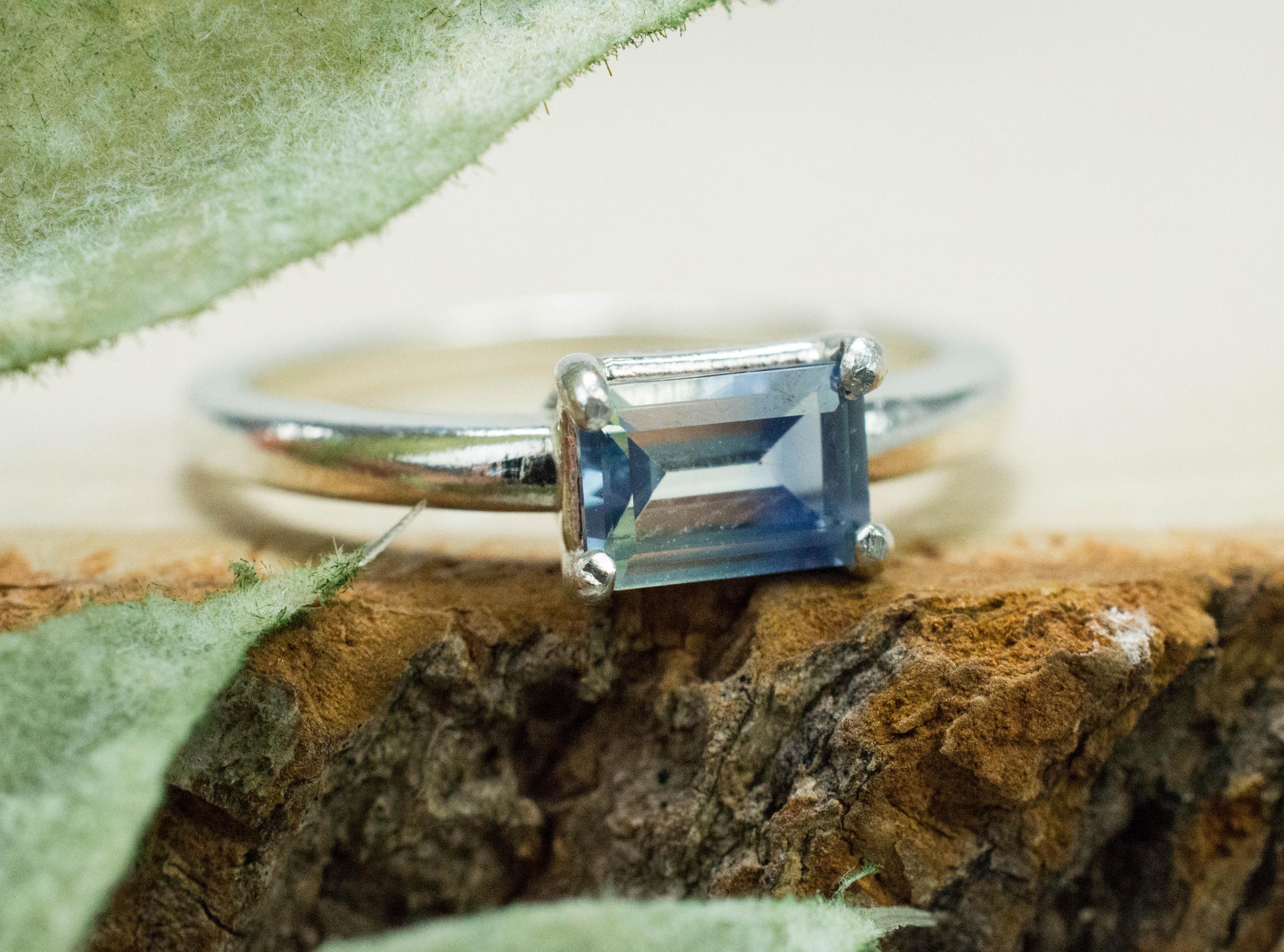 Australia Sapphire Ring, Natural Untreated Parti Sapphire; 0.820cts - Mark Oliver Gems