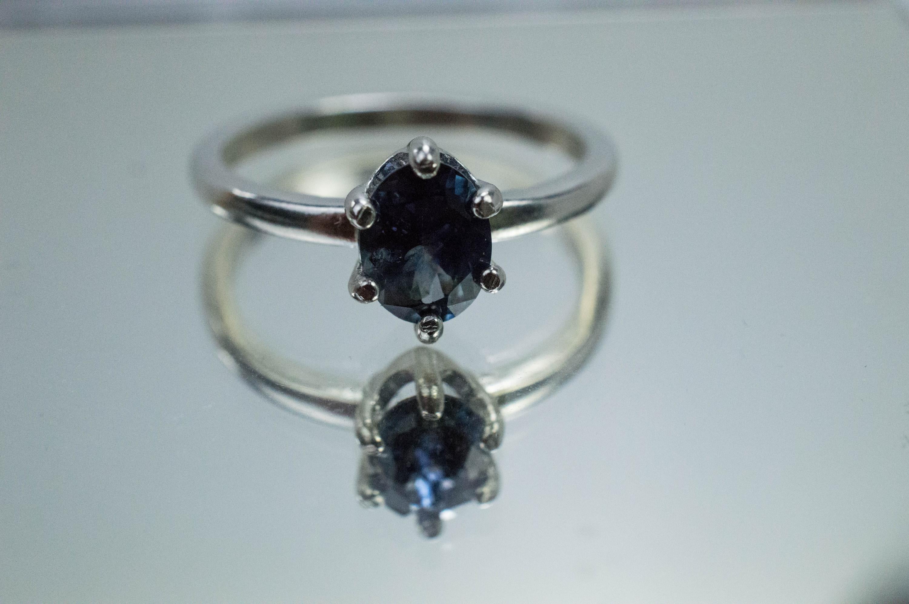 Australia Sapphire Ring, Natural Untreated Blue Sapphire; 1.200cts - Mark Oliver Gems