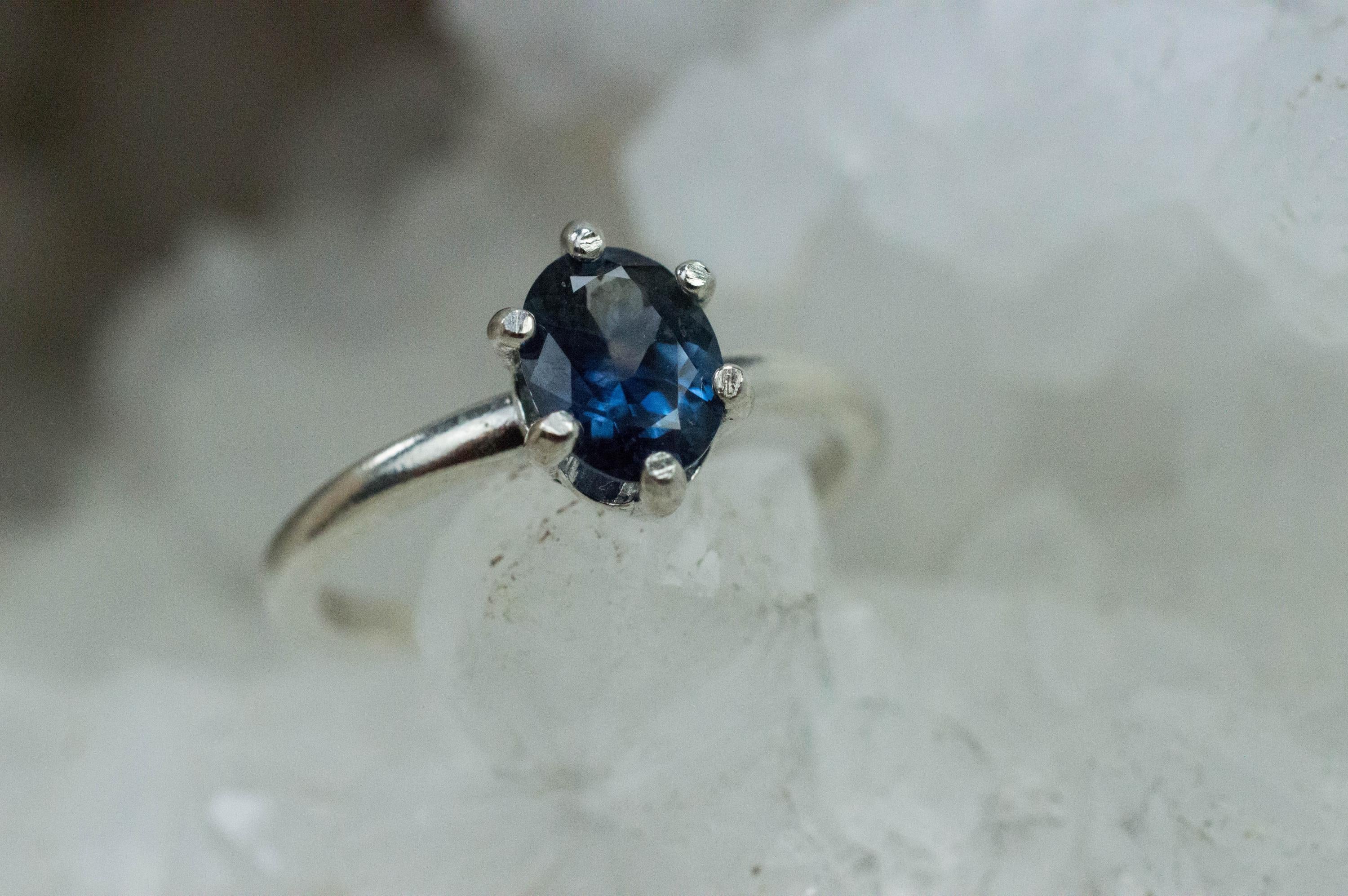 Australia Sapphire Ring, Natural Untreated Blue Sapphire; 1.200cts - Mark Oliver Gems