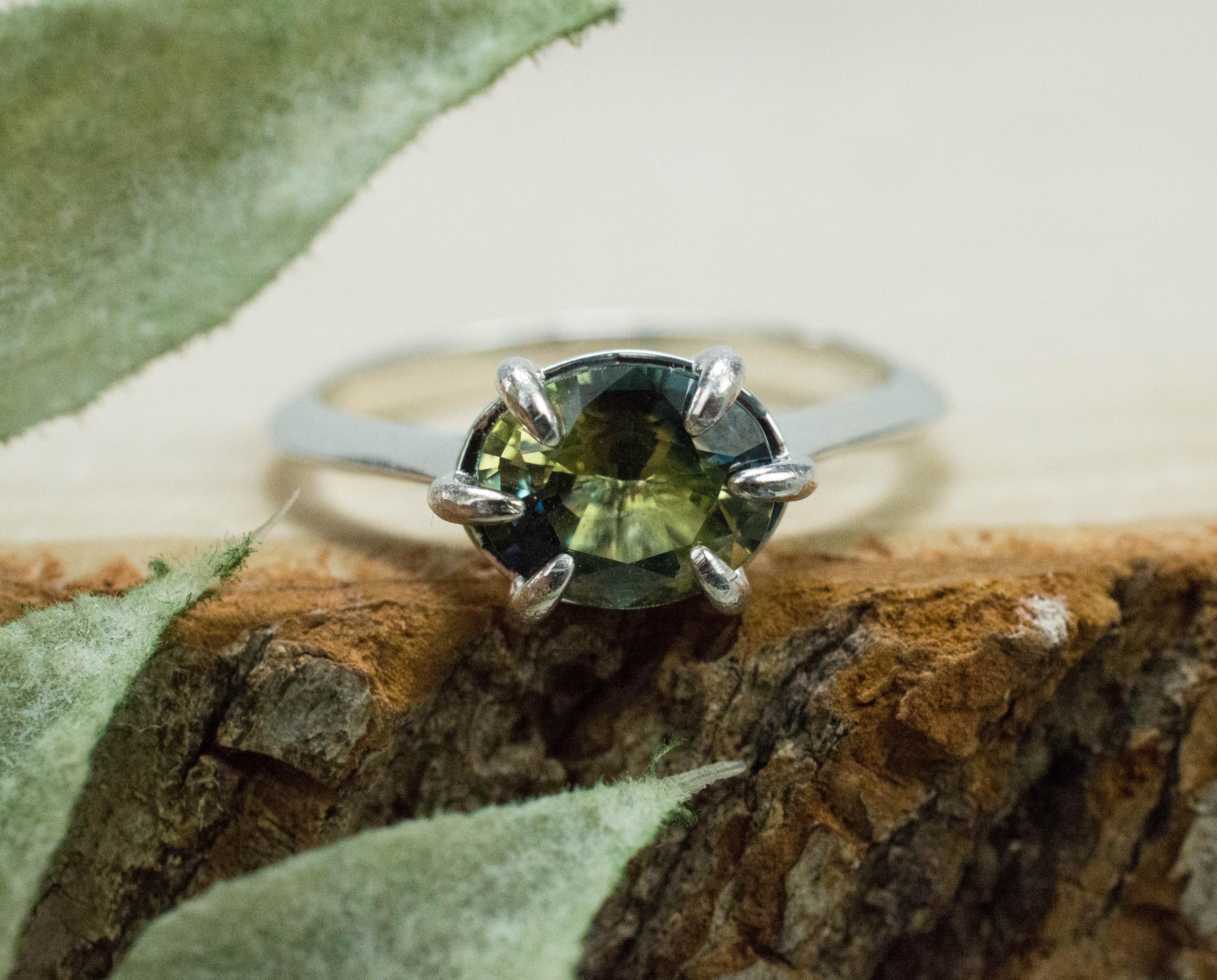 Australia Sapphire Ring, Natural Untreated Parti Sapphire; 1.525cts - Mark Oliver Gems