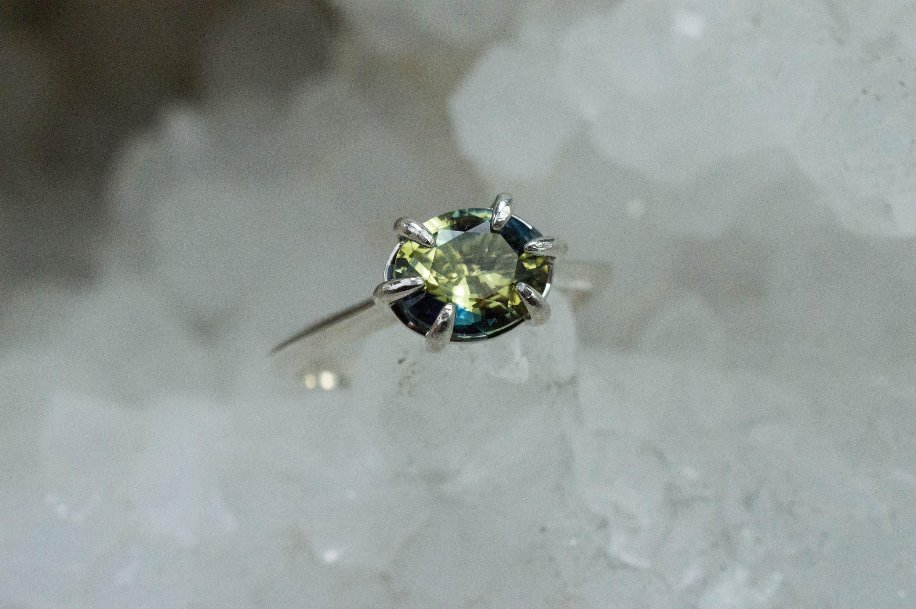 Australia Sapphire Ring, Natural Untreated Parti Sapphire; 1.525cts - Mark Oliver Gems