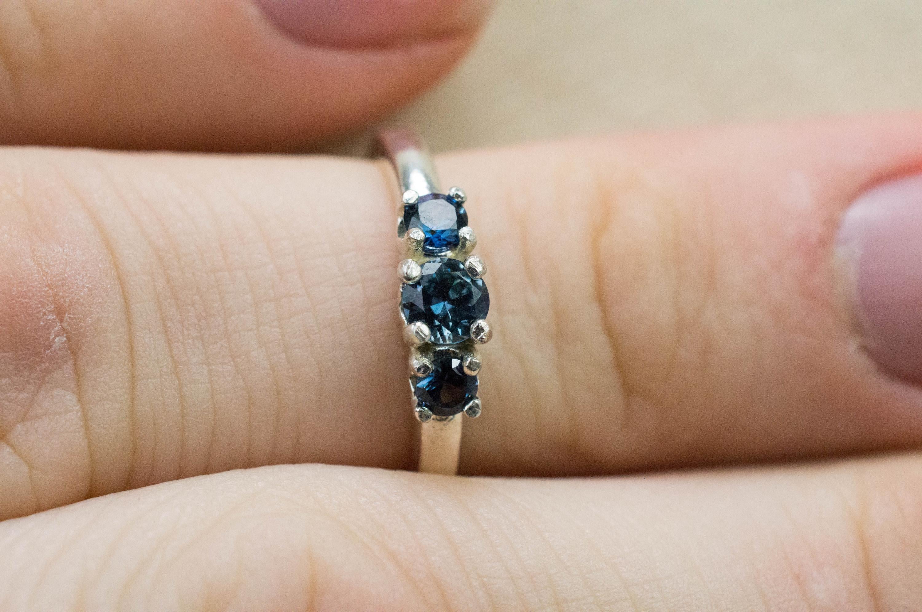 Australia Sapphire Ring, Natural Untreated Blue Sapphire; 0.485ctw - Mark Oliver Gems