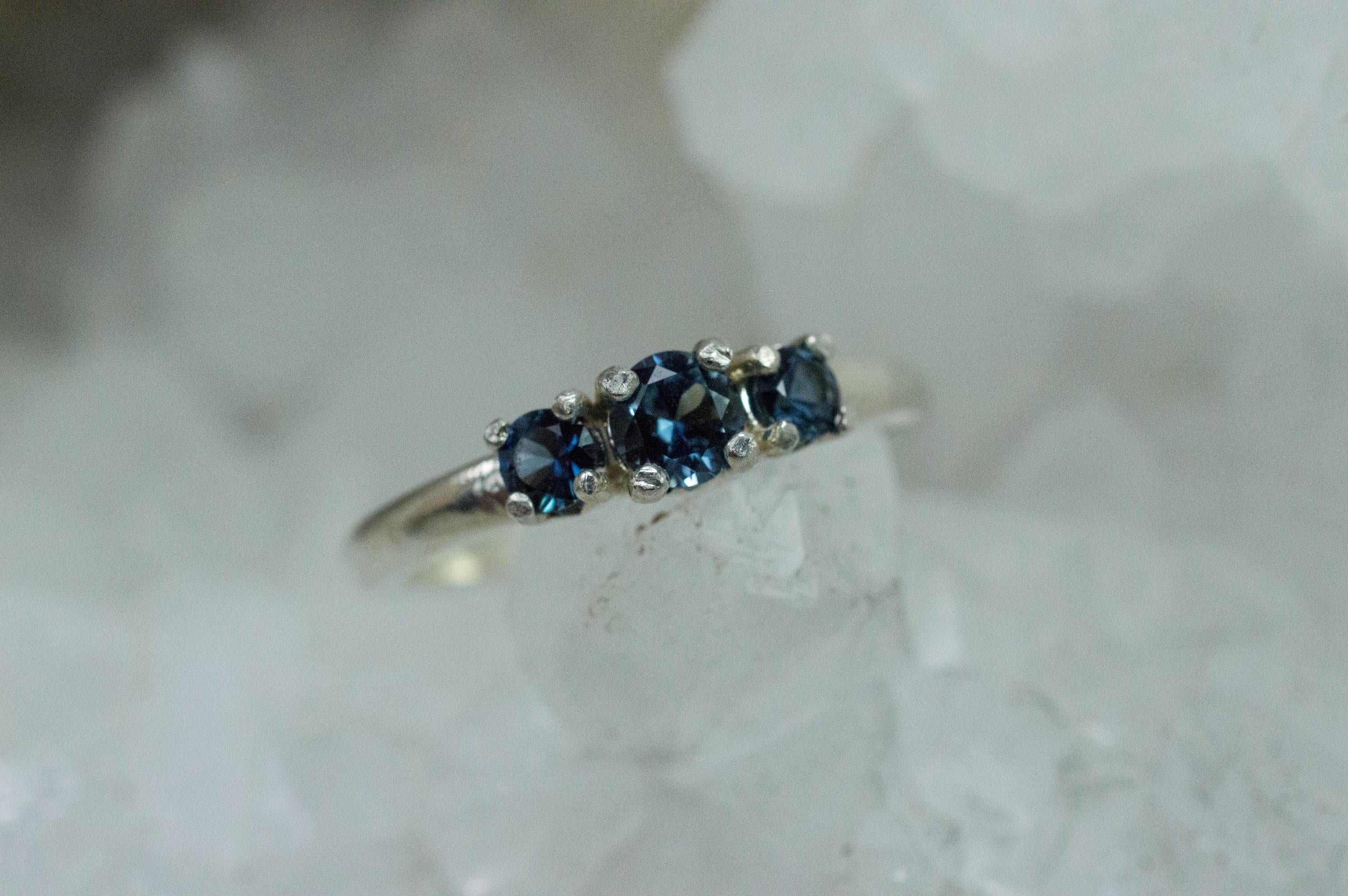 Australia Sapphire Ring, Natural Untreated Blue Sapphire; 0.485ctw - Mark Oliver Gems