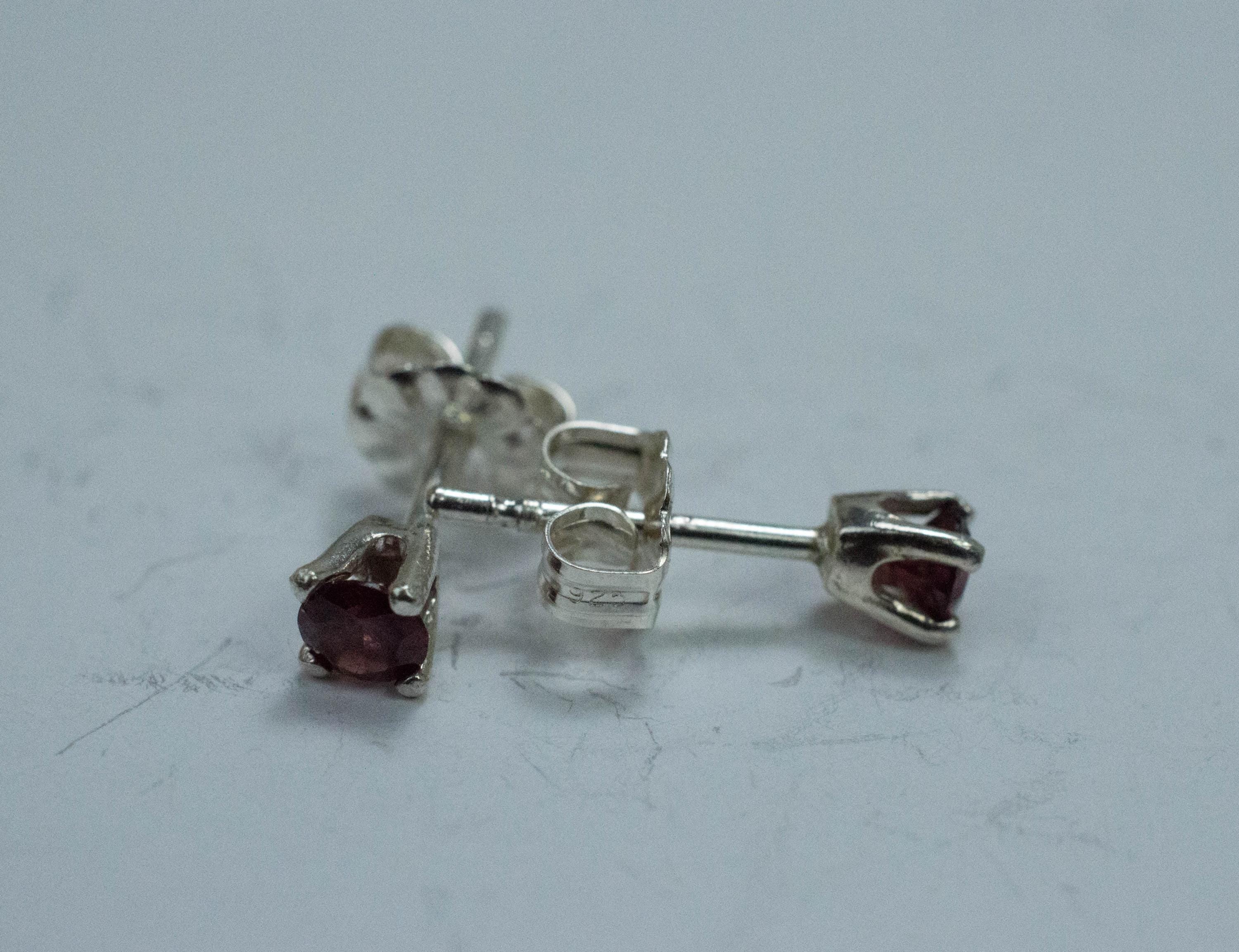 Anthill Garnet Earrings; Natural Untreated Arizona Chrome Pyrope Garnet; 0.375cts - Mark Oliver Gems