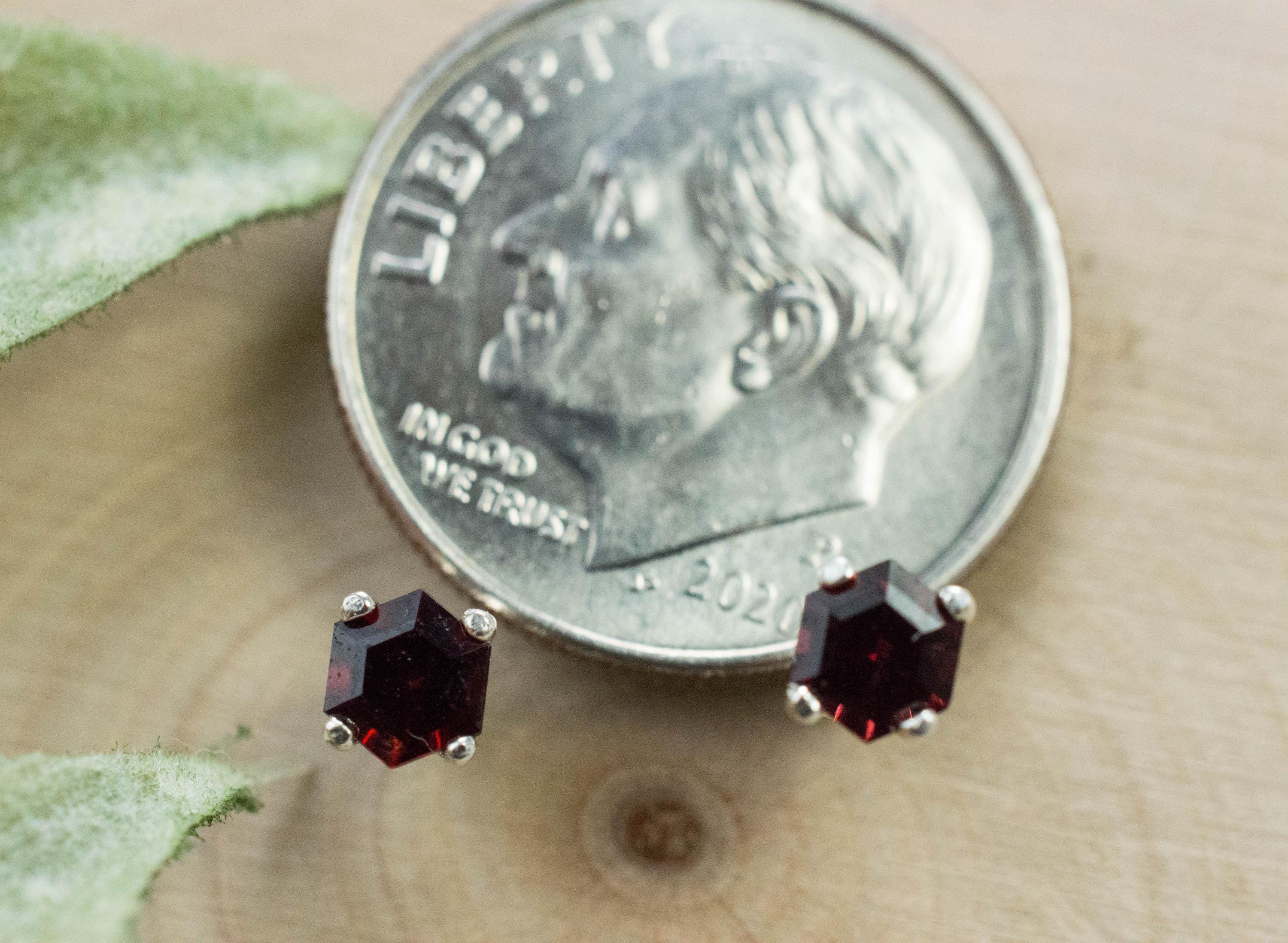 Anthill Garnet Earrings; Natural Untreated Arizona Chrome Pyrope Garnet; 0.425cts - Mark Oliver Gems