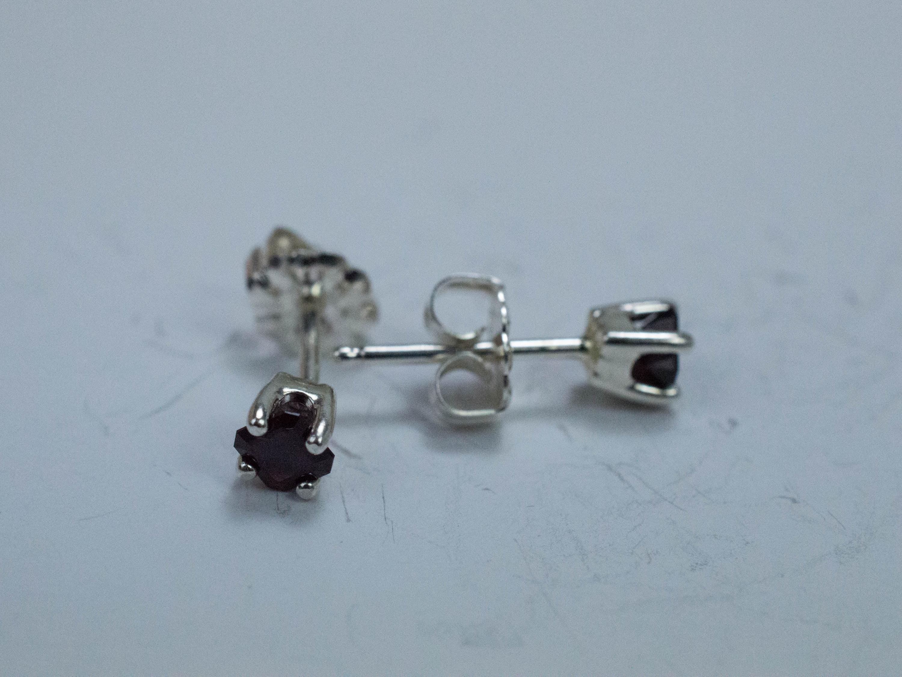 Anthill Garnet Earrings; Natural Untreated Arizona Chrome Pyrope Garnet; 0.440cts - Mark Oliver Gems