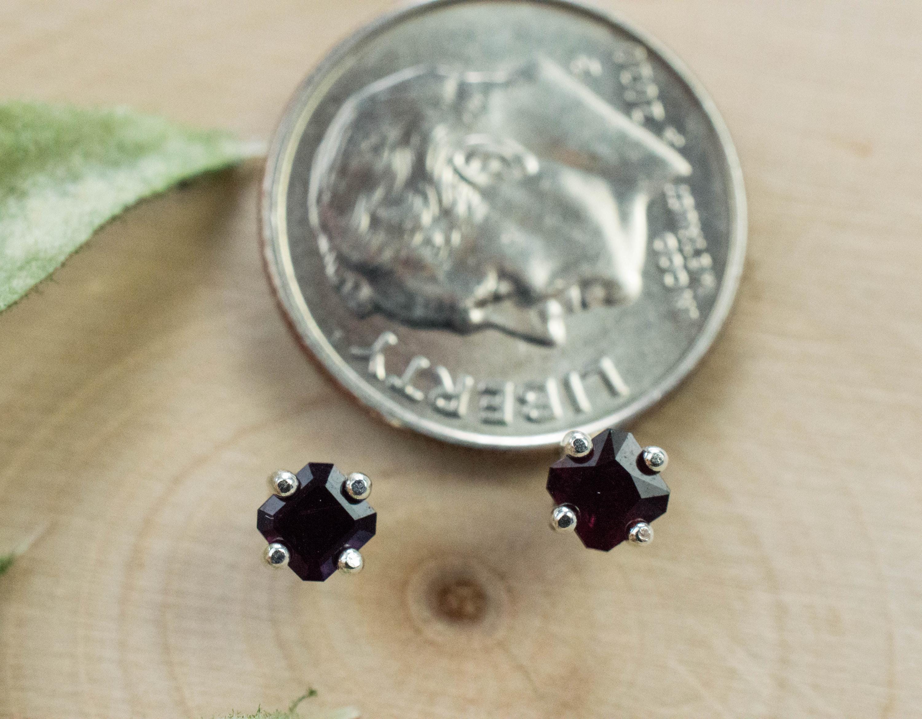 Anthill Garnet Earrings; Natural Untreated Arizona Chrome Pyrope Garnet; 0.440cts - Mark Oliver Gems