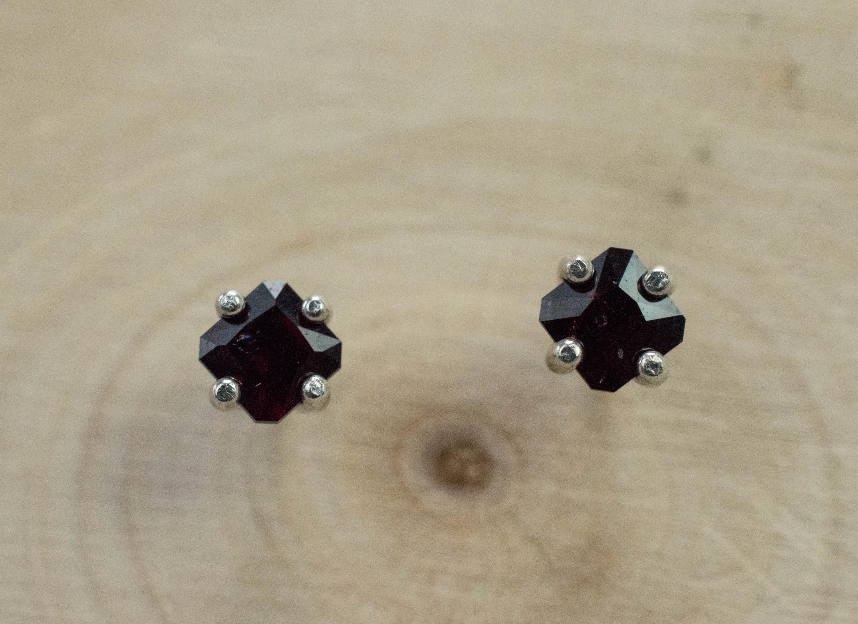 Anthill Garnet Earrings; Natural Untreated Arizona Chrome Pyrope Garnet; 0.480cts - Mark Oliver Gems