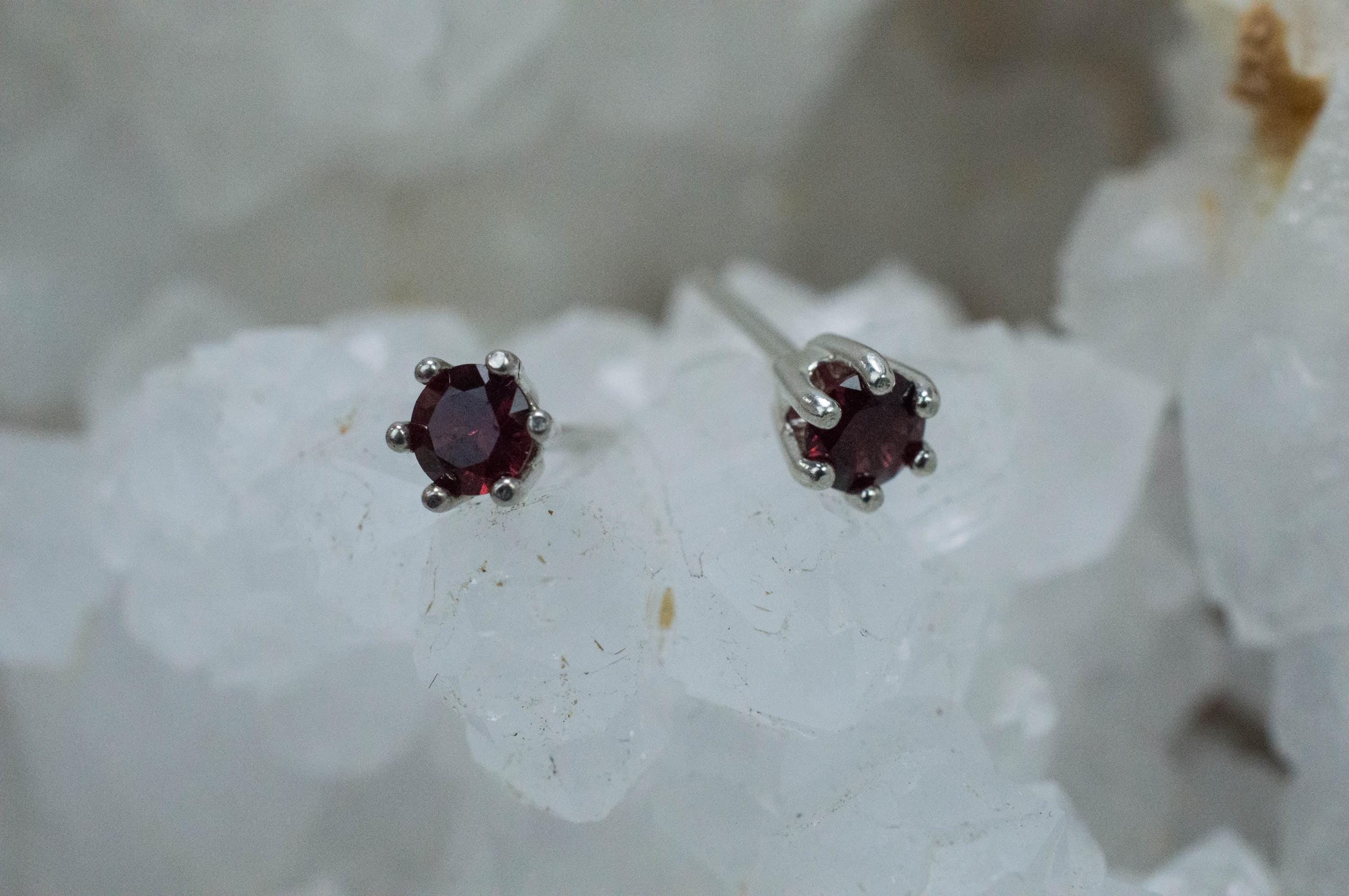 Anthill Garnet Earrings; Natural Untreated Arizona Chrome Pyrope Garnet; 0.555cts - Mark Oliver Gems