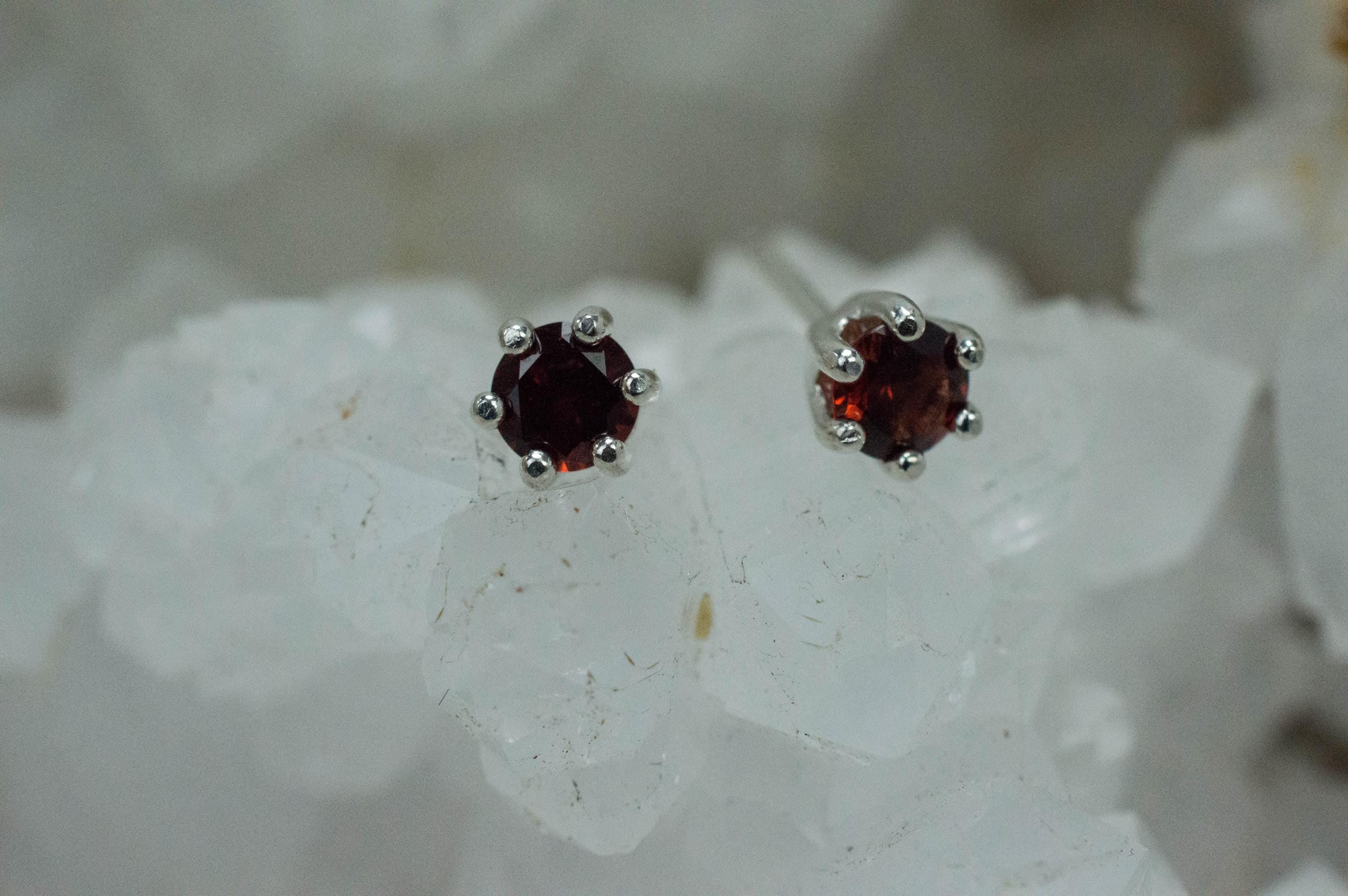 Anthill Garnet Earrings; Natural Untreated Arizona Chrome Pyrope Garnet; 0.580cts - Mark Oliver Gems