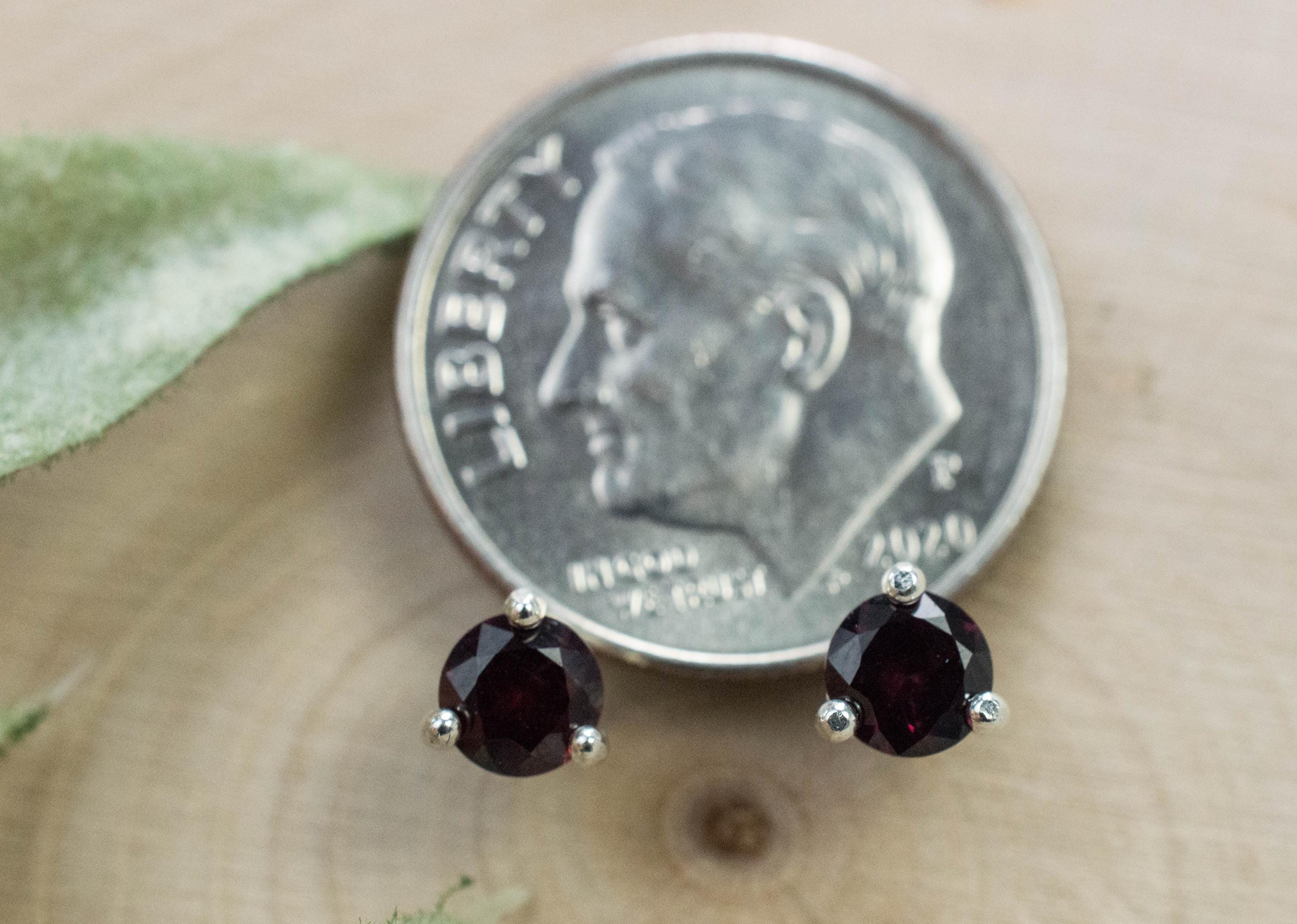 Anthill Garnet Earrings; Natural Untreated Arizona Chrome Pyrope Garnet; 0.585cts - Mark Oliver Gems