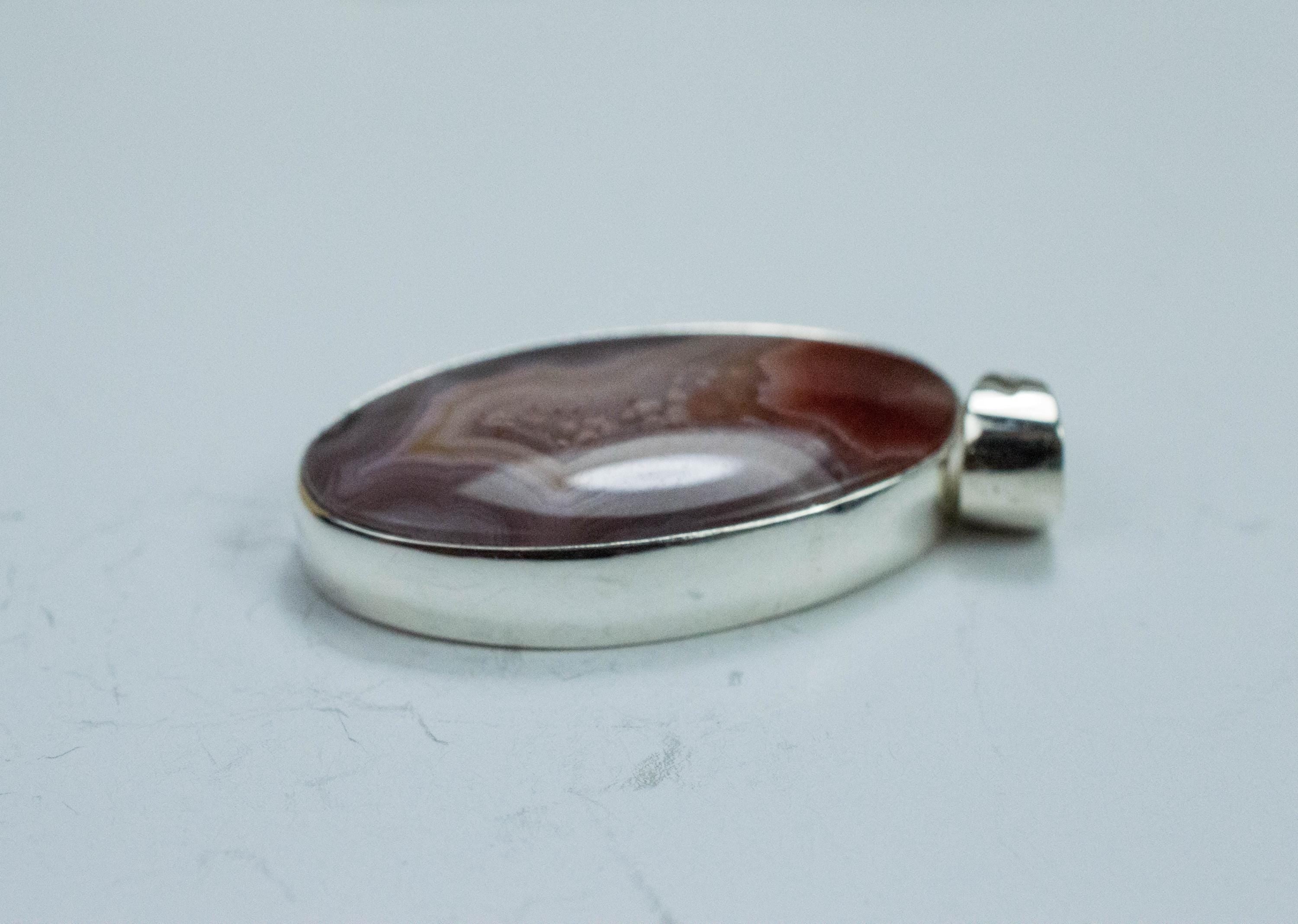 Crazy Lace Agate Pendant; Natural Untreated Mexican Agate - Mark Oliver Gems