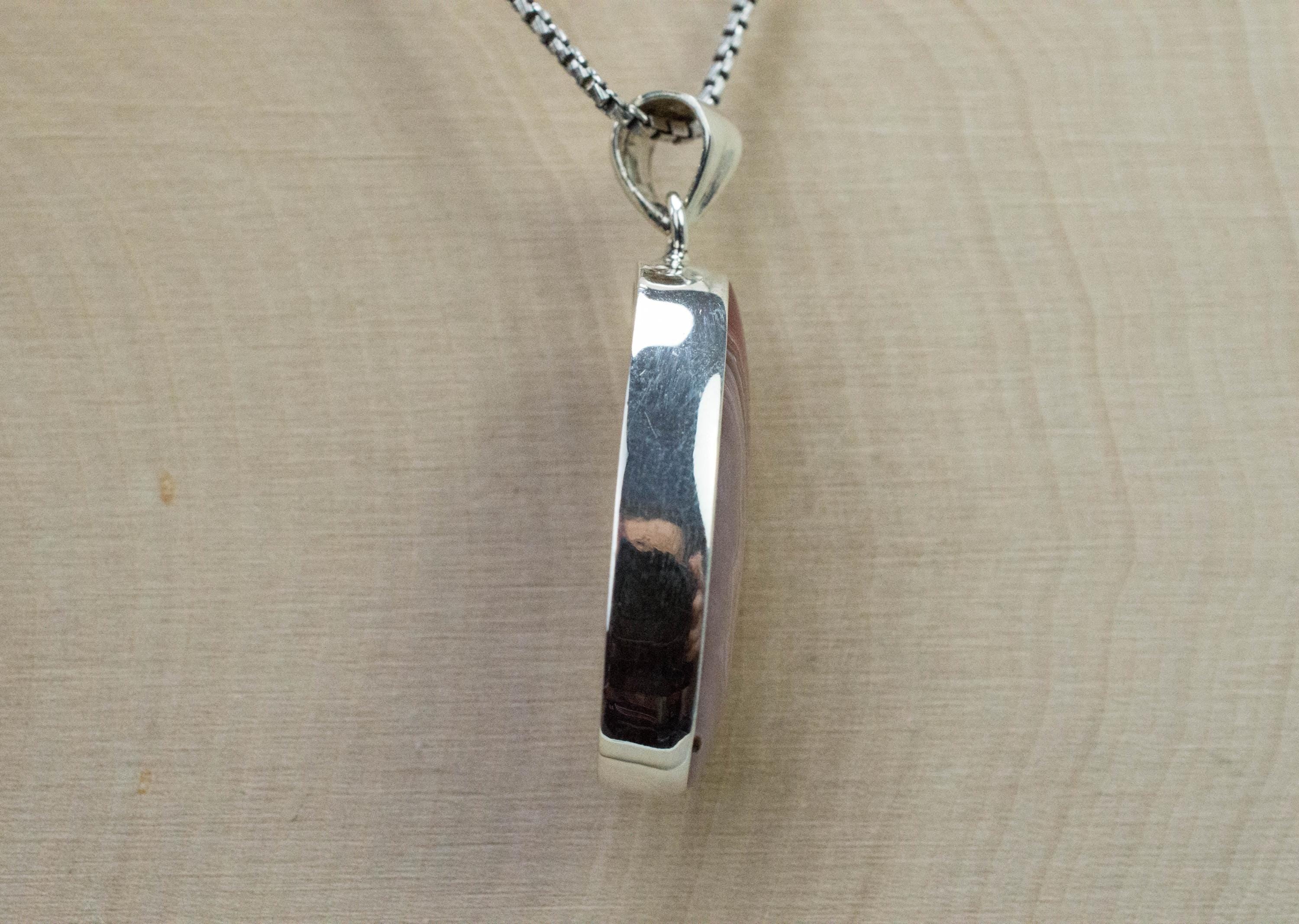 Crazy Lace Agate Pendant; Natural Untreated Mexican Agate - Mark Oliver Gems