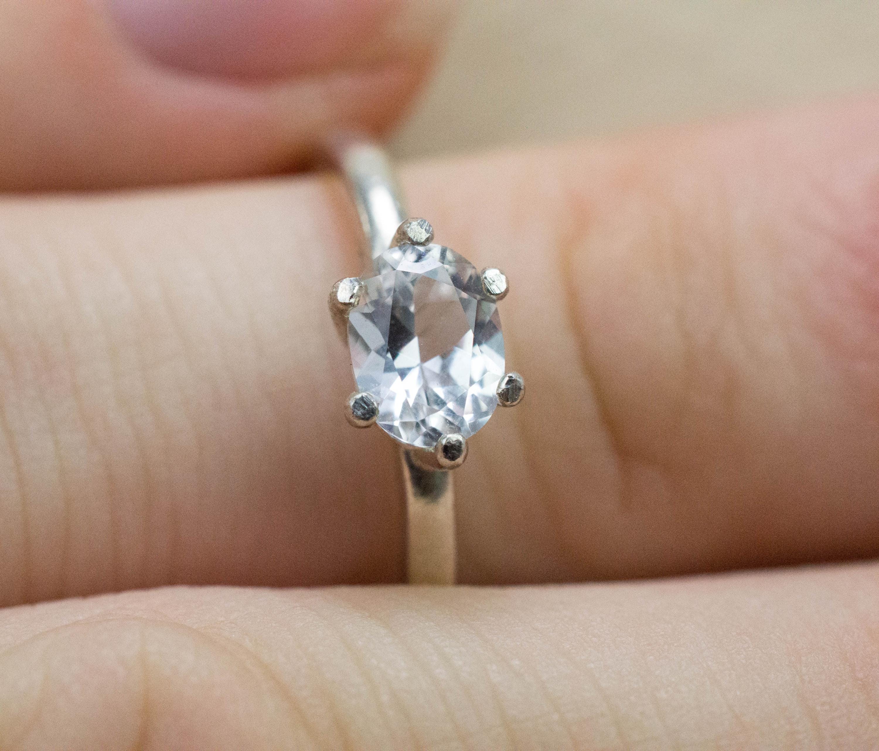 Phenakite Ring; Natural Untreated Phenakite; 0.740cts - Mark Oliver Gems