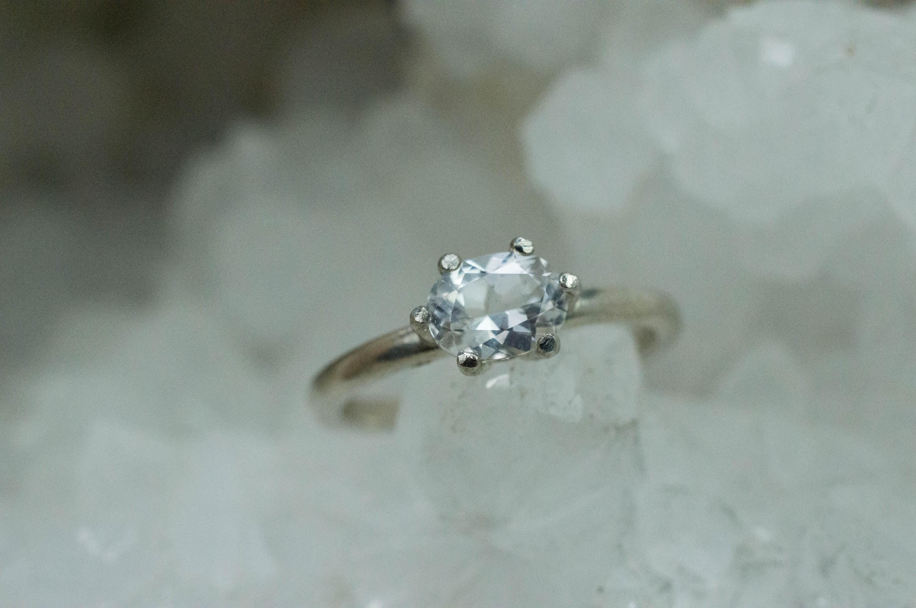 Phenakite Ring; Natural Untreated Phenakite; 0.740cts - Mark Oliver Gems