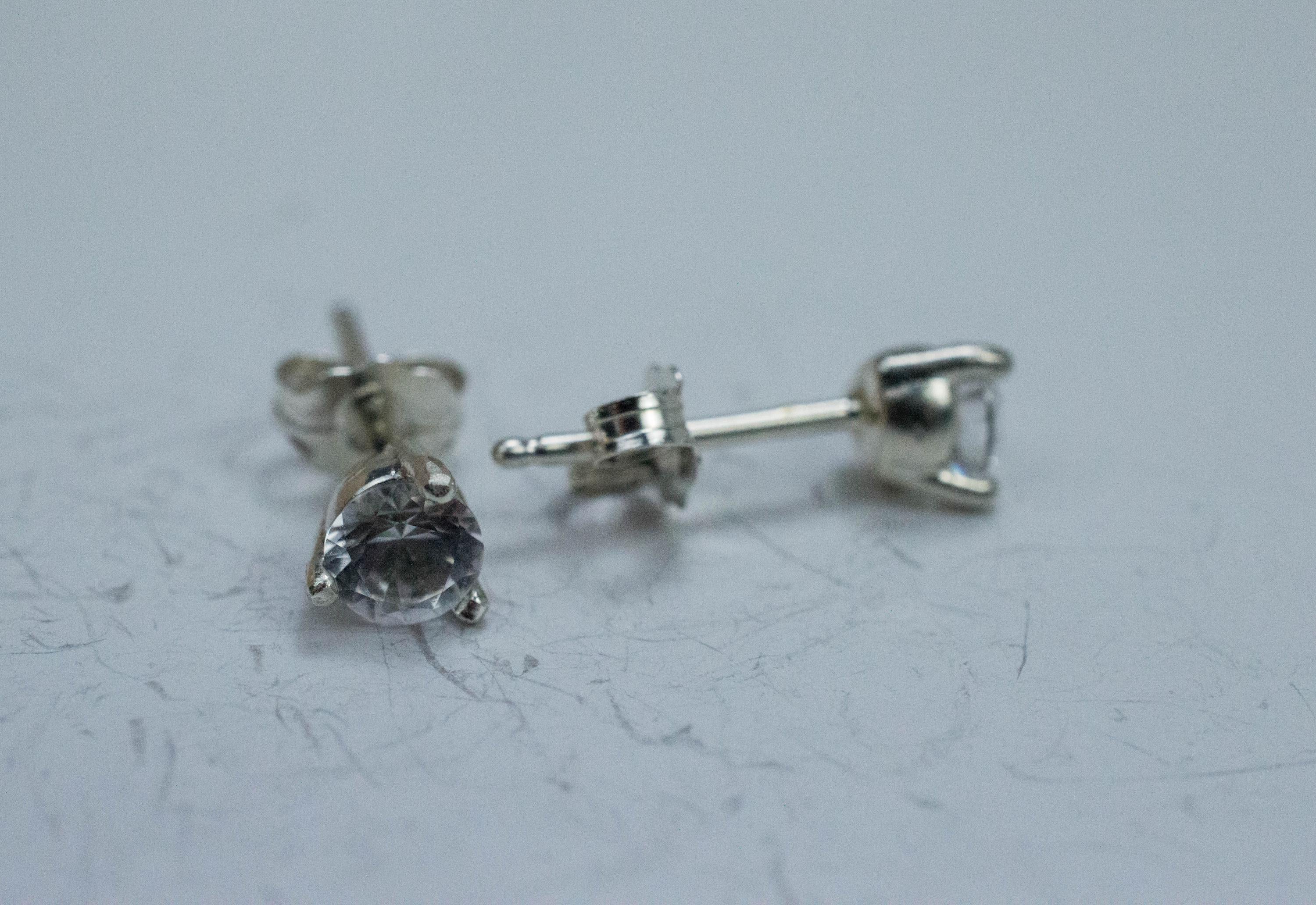Phenakite Earrings; Natural Untreated Phenakite; 0.525cts - Mark Oliver Gems