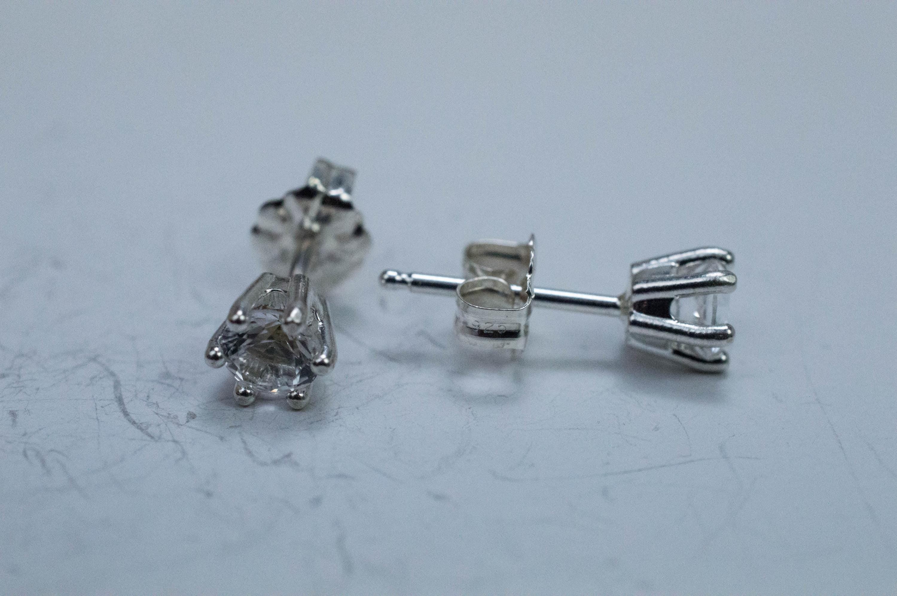 Phenakite Earrings; Natural Untreated Phenakite; 0.545cts - Mark Oliver Gems