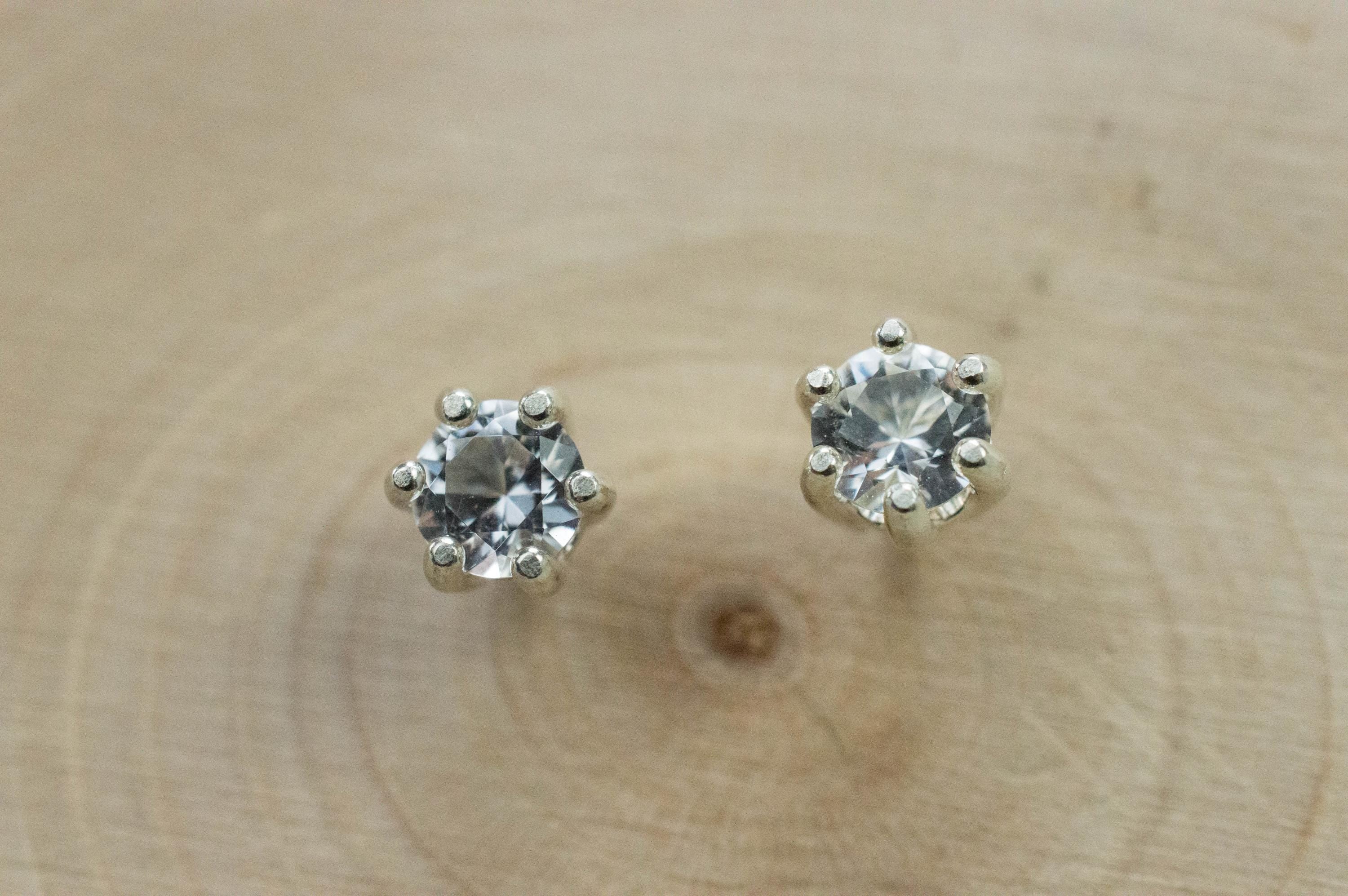 Phenakite Earrings; Natural Untreated Phenakite; 0.605cts - Mark Oliver Gems