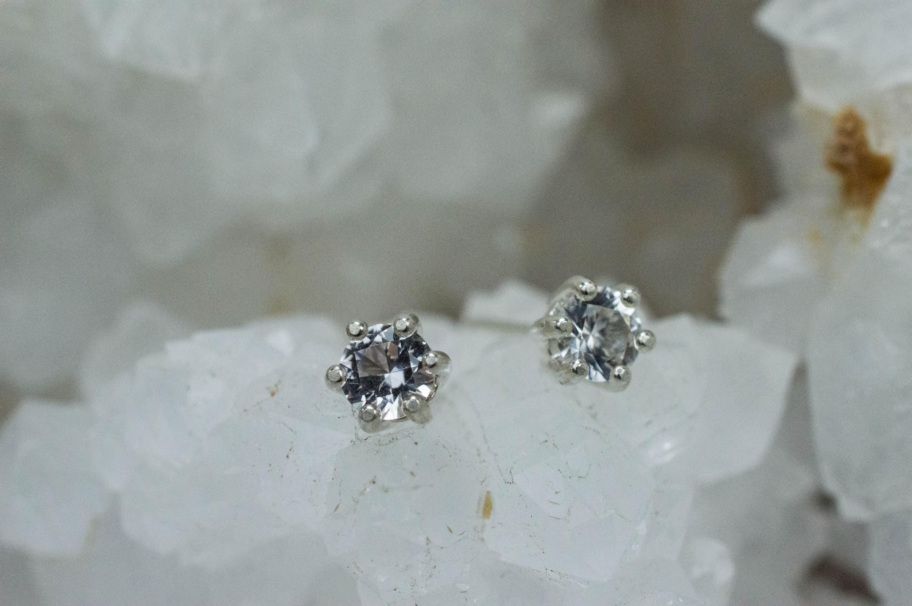 Phenakite Earrings; Natural Untreated Phenakite; 0.605cts - Mark Oliver Gems