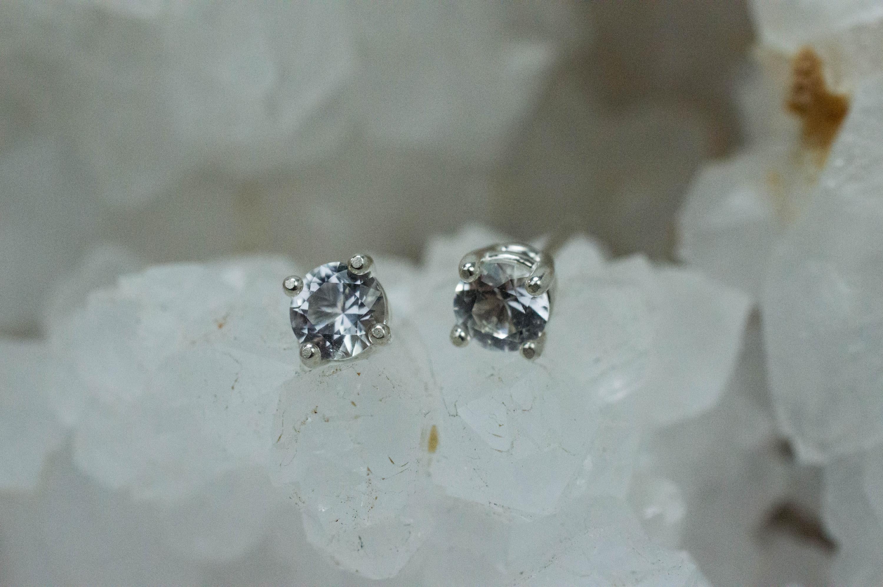 Phenakite Earrings; Natural Untreated Phenakite; 0.665cts - Mark Oliver Gems