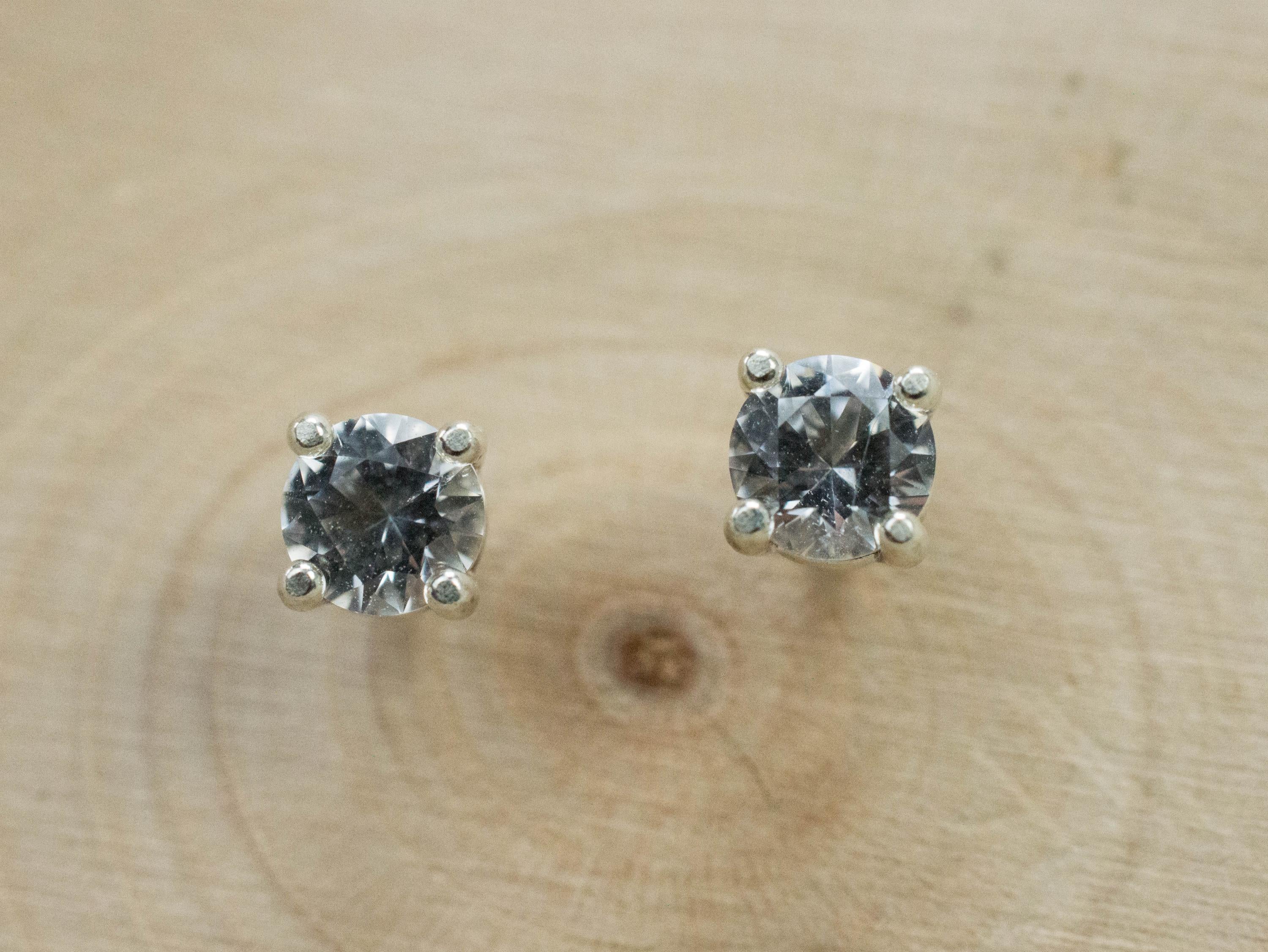 Phenakite Earrings; Natural Untreated Phenakite; 0.675cts - Mark Oliver Gems