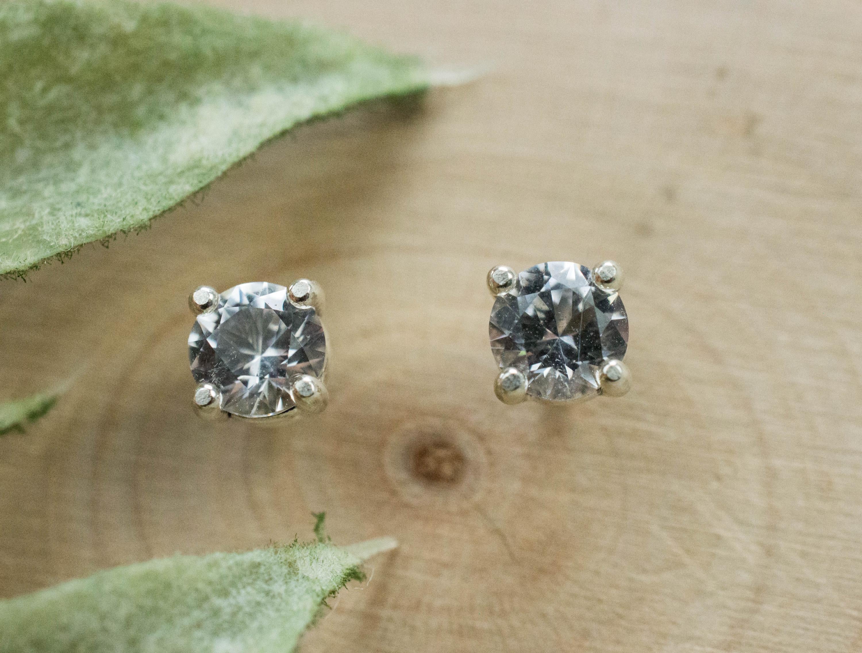 Phenakite Earrings; Natural Untreated Phenakite; 0.675cts - Mark Oliver Gems