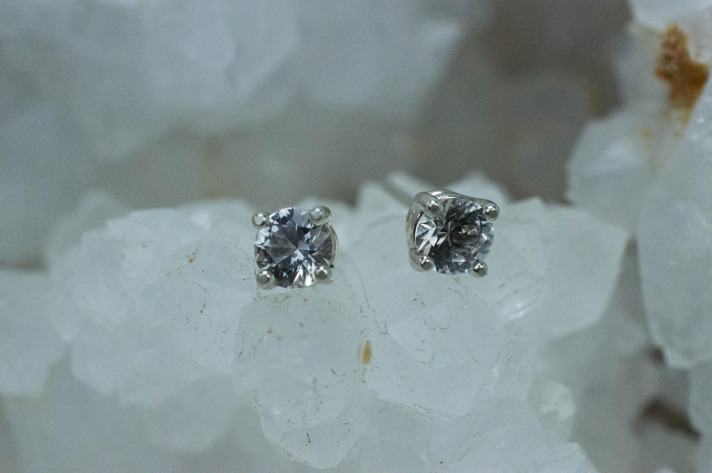 Phenakite Earrings; Natural Untreated Phenakite; 0.675cts - Mark Oliver Gems