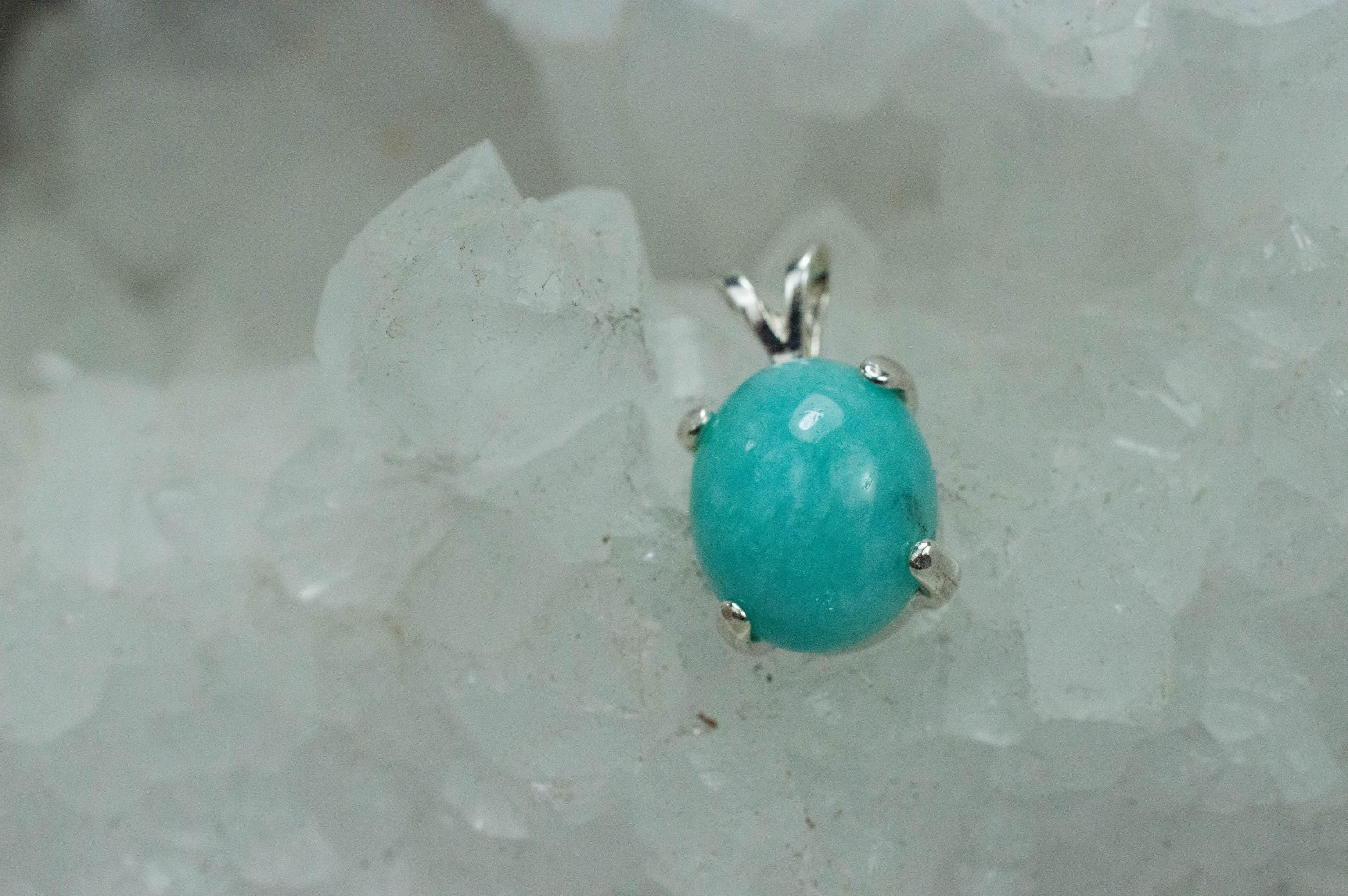 Amazonite Pendant; Natural Untreated Peru Amazonite; 3.445cts - Mark Oliver Gems