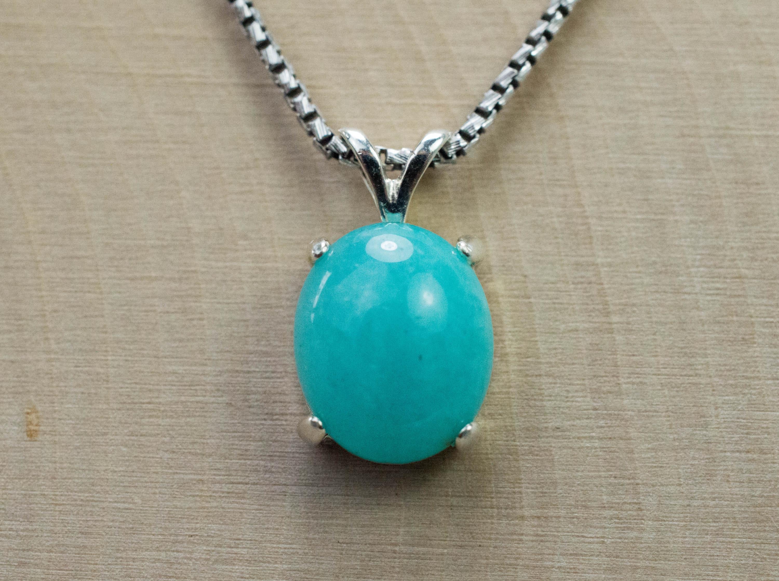 Amazonite Pendant; Natural Untreated Peru Amazonite; 4.595cts - Mark Oliver Gems