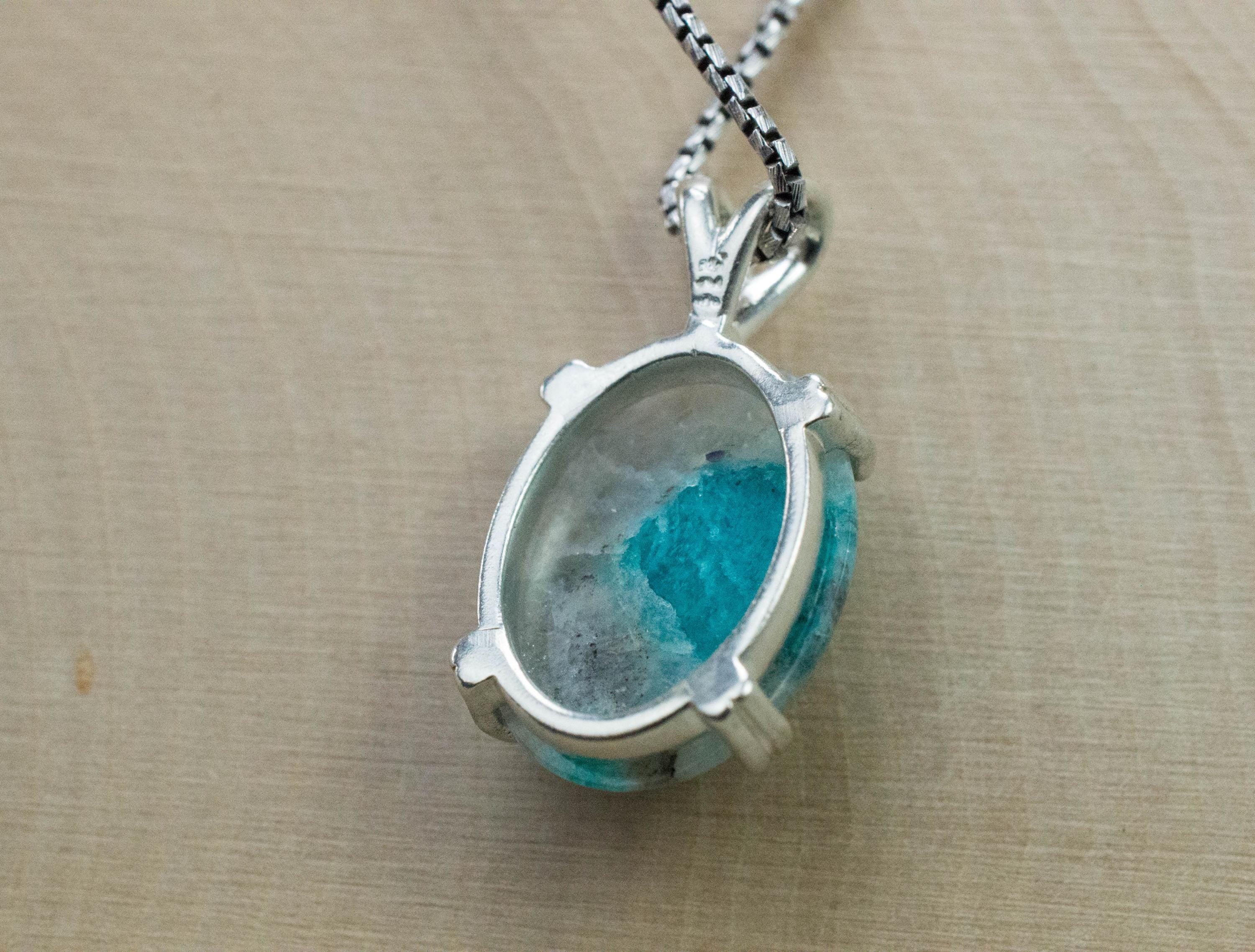 Amazonite Pendant; Natural Untreated Brazil Amazonite in Quartz; 10.190cts - Mark Oliver Gems