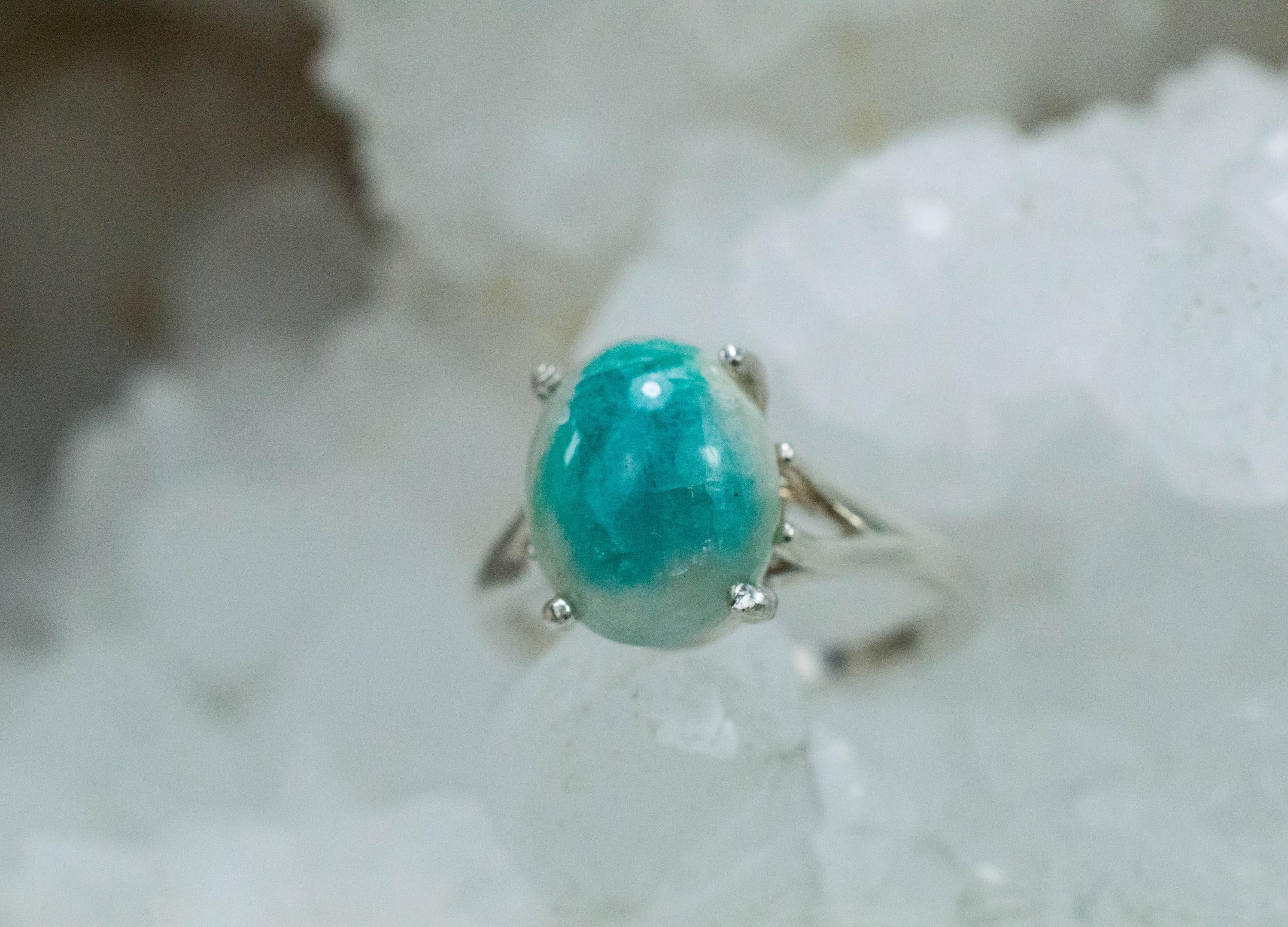 Amazonite Pendant; Natural Untreated Brazil Amazonite in Quartz; 3.275cts - Mark Oliver Gems