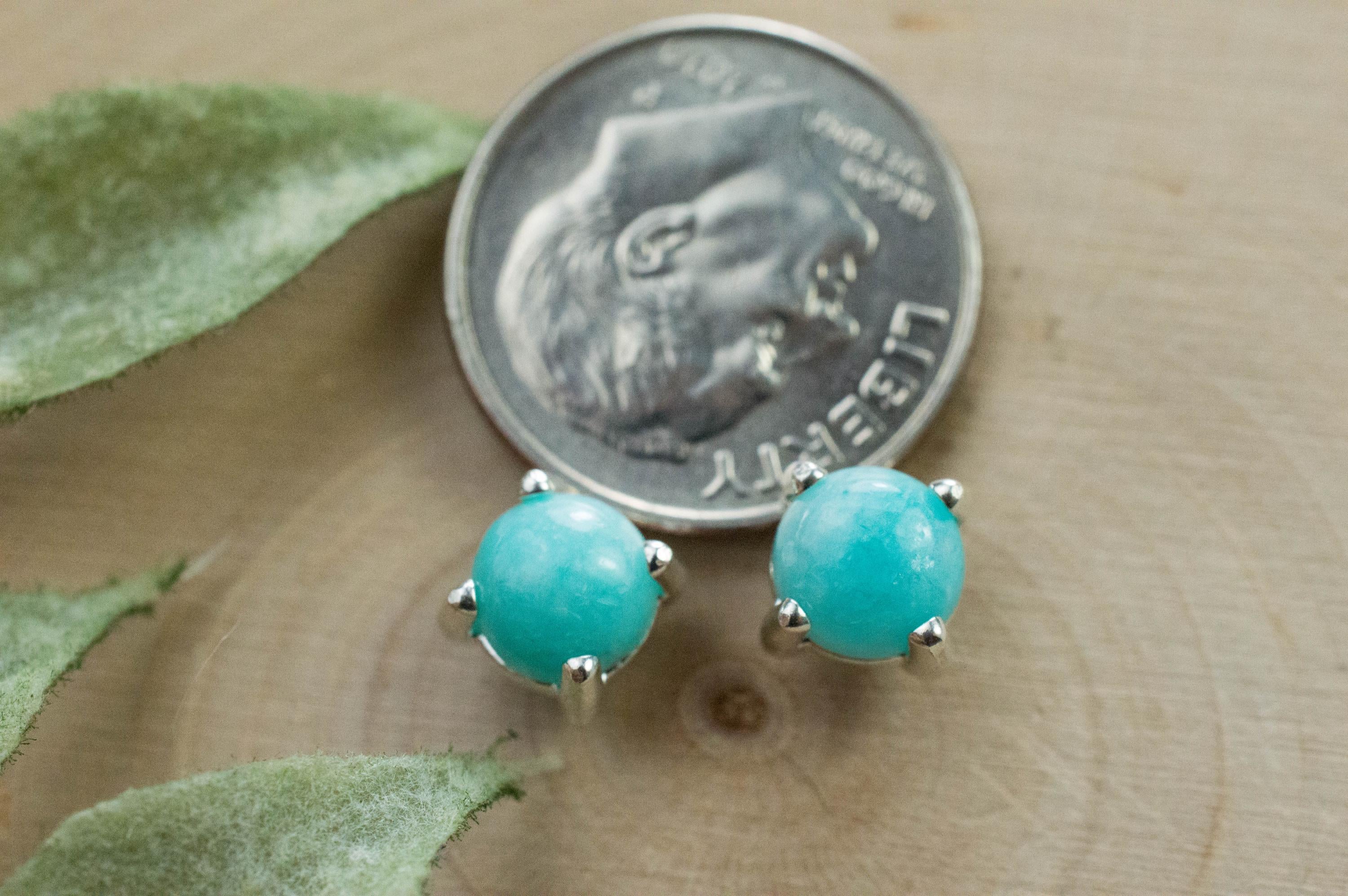 Amazonite Earrings; Natural Untreated Peru Amazonite; 1.595cts - Mark Oliver Gems