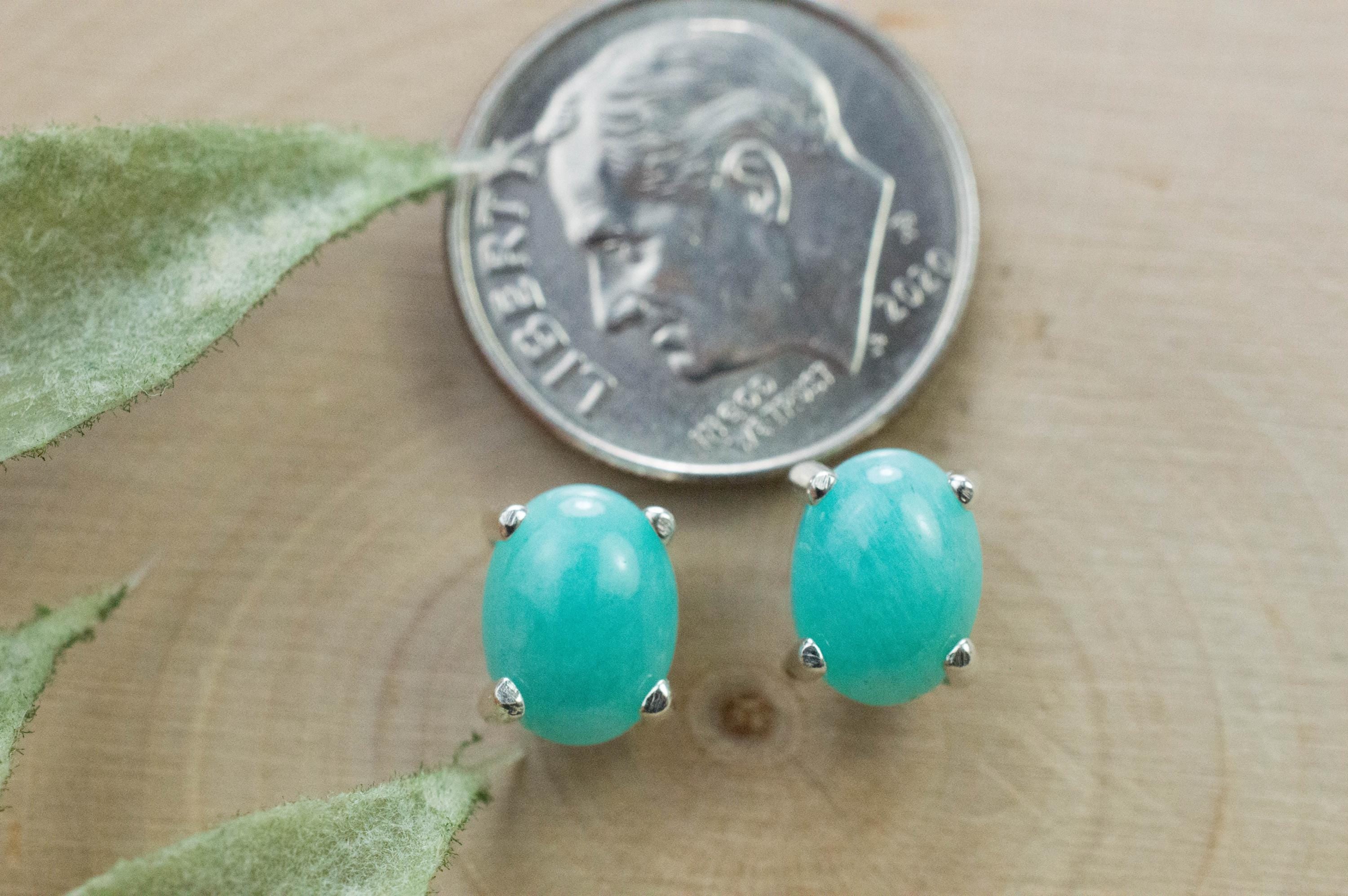 Amazonite Earrings; Natural Untreated Peru Amazonite; 2.285cts - Mark Oliver Gems