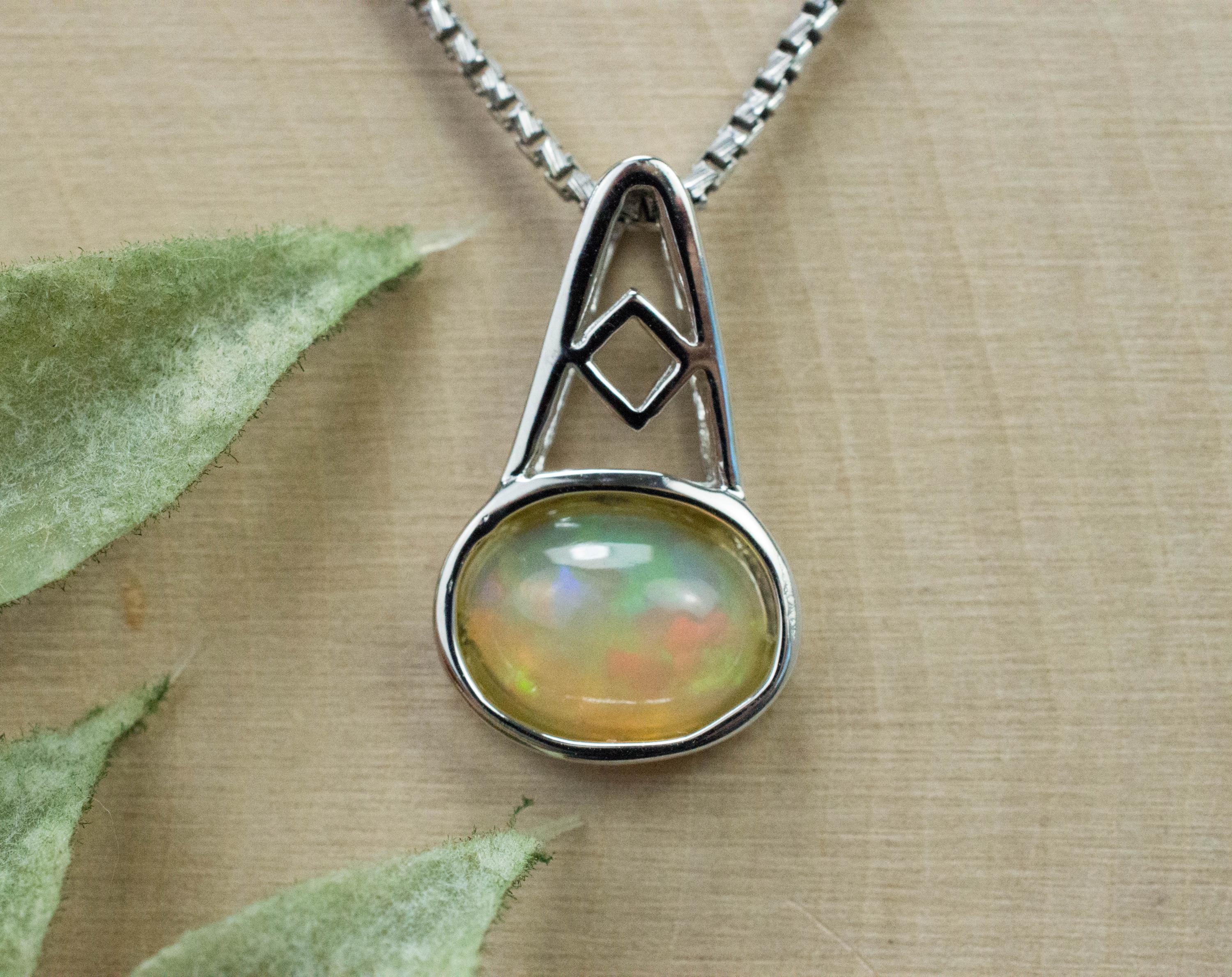 Ethiopian Opal Pendant, Natural Untreated Welo Opal; 1.265cts - Mark Oliver Gems