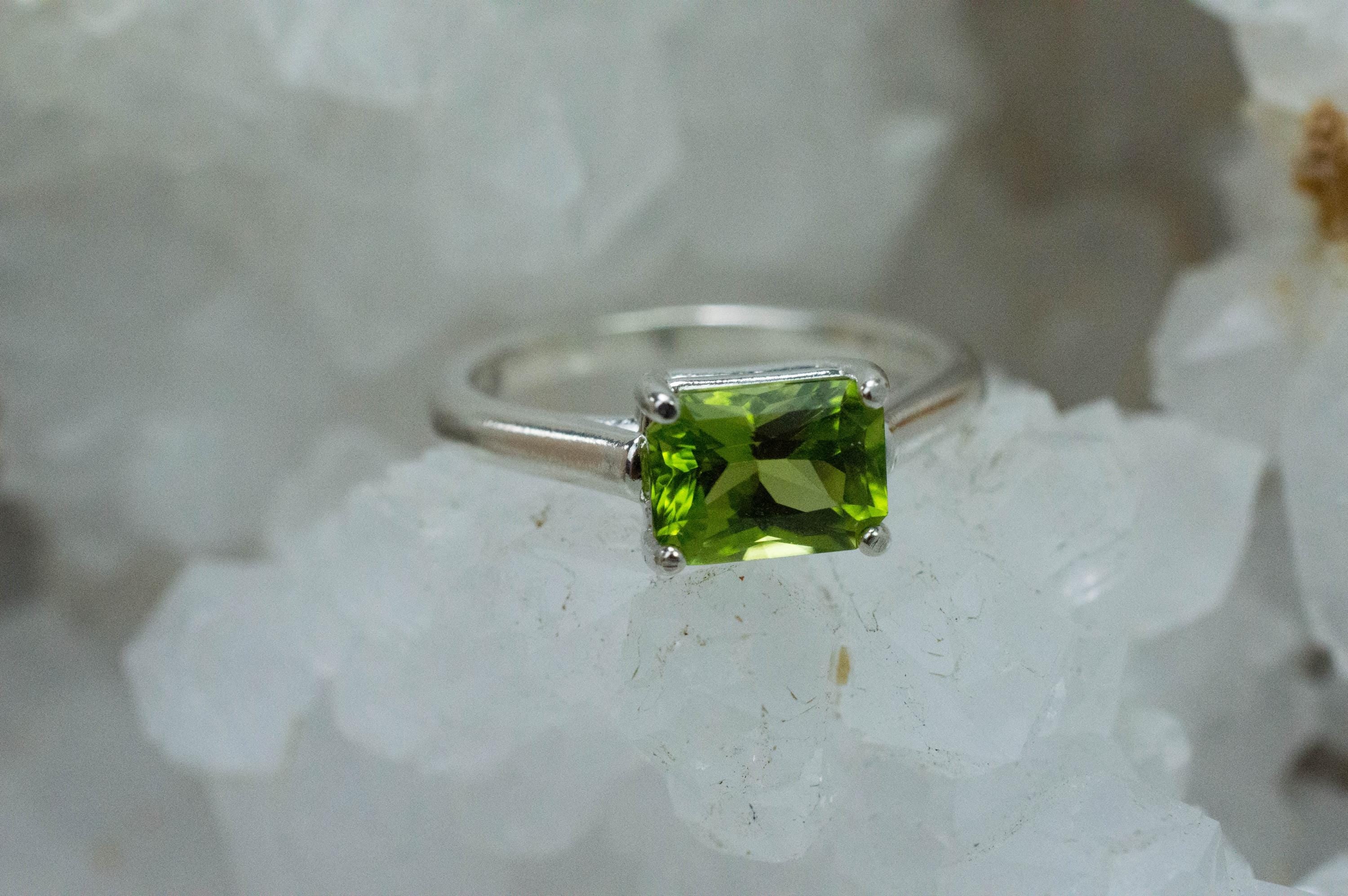 Peridot Ring, Natural Untreated Arizona Peridot; 1.720cts - Mark Oliver Gems