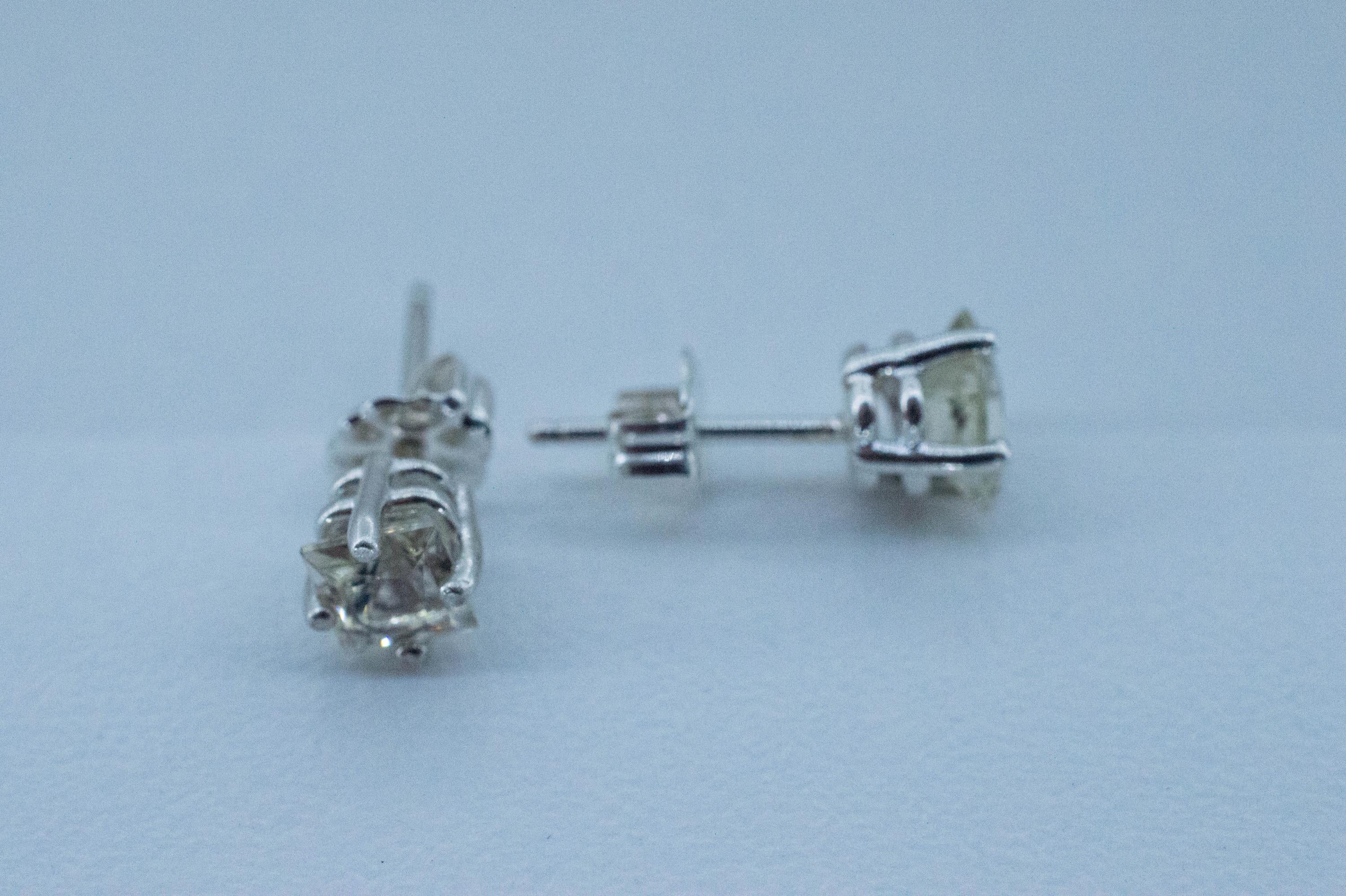 Oregon Sunstone Earrings; Natural Untreated USA Yellow Sunstone; 1.085cts - Mark Oliver Gems