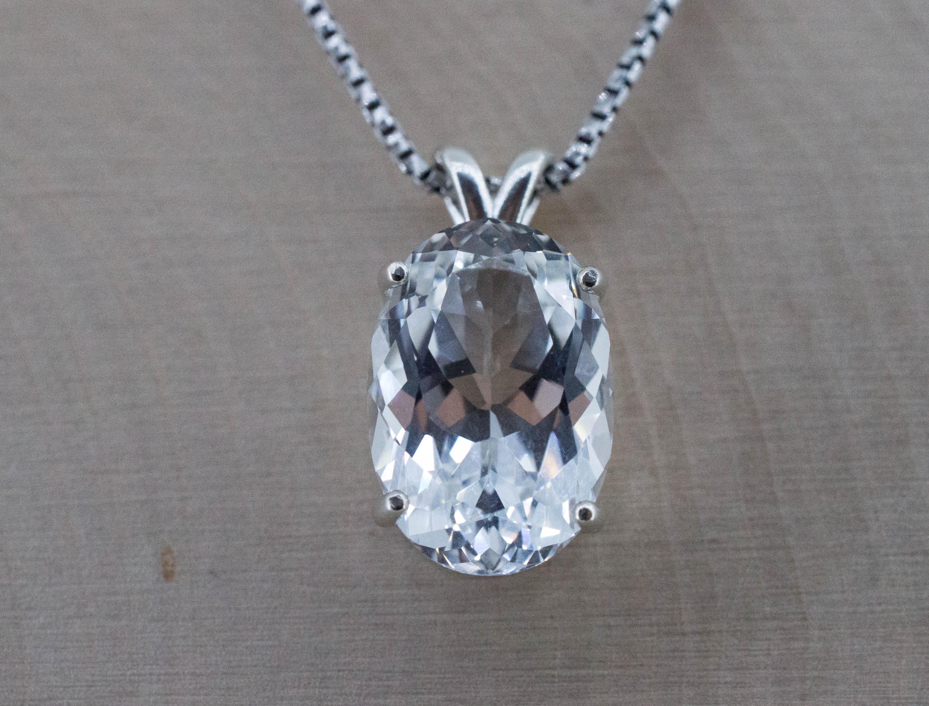 Topaz Pendant; Natural Untreated Colombia Topaz; 12.245cts - Mark Oliver Gems