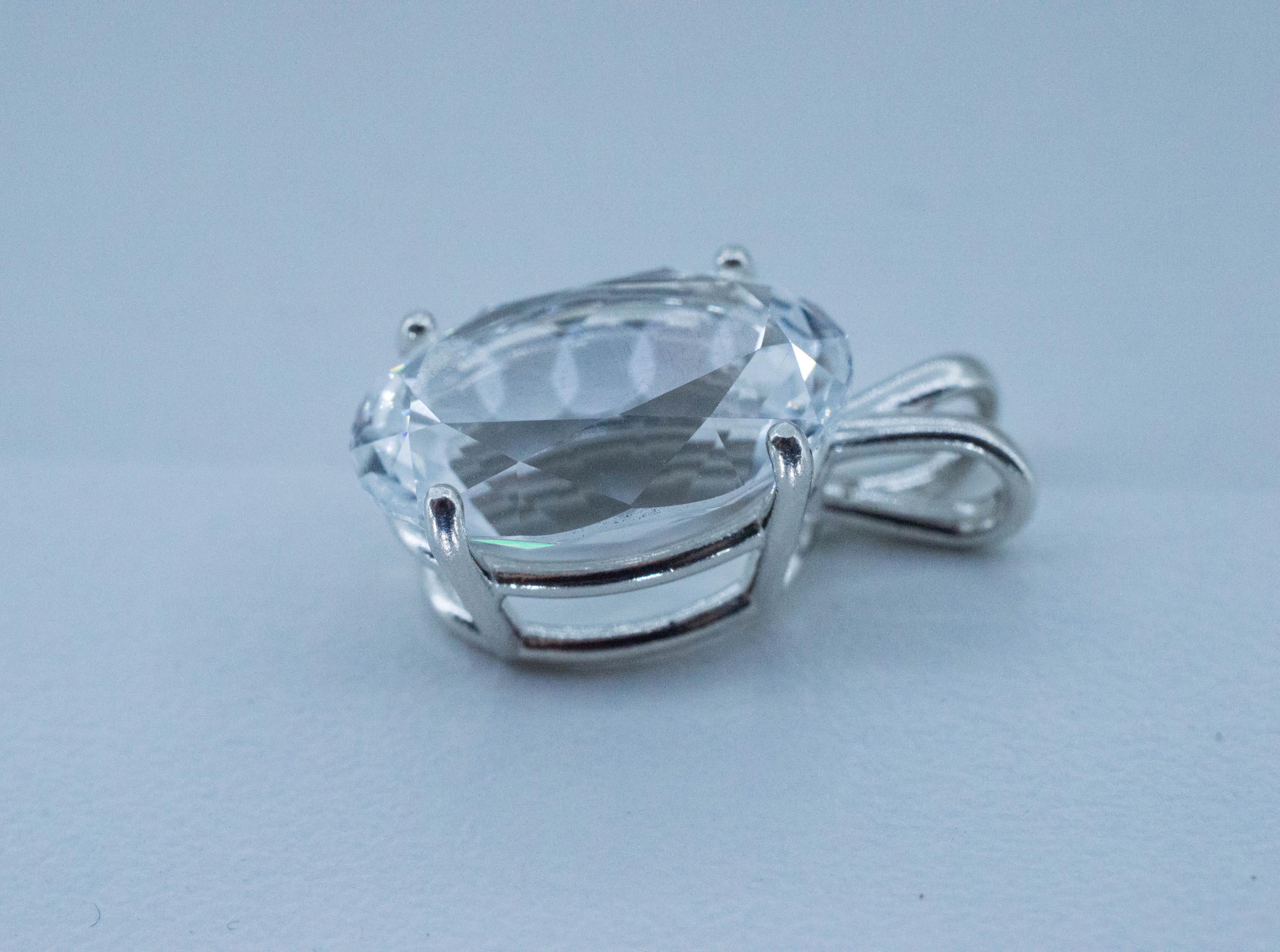 Topaz Pendant; Natural Untreated Colombia Topaz; 12.245cts - Mark Oliver Gems