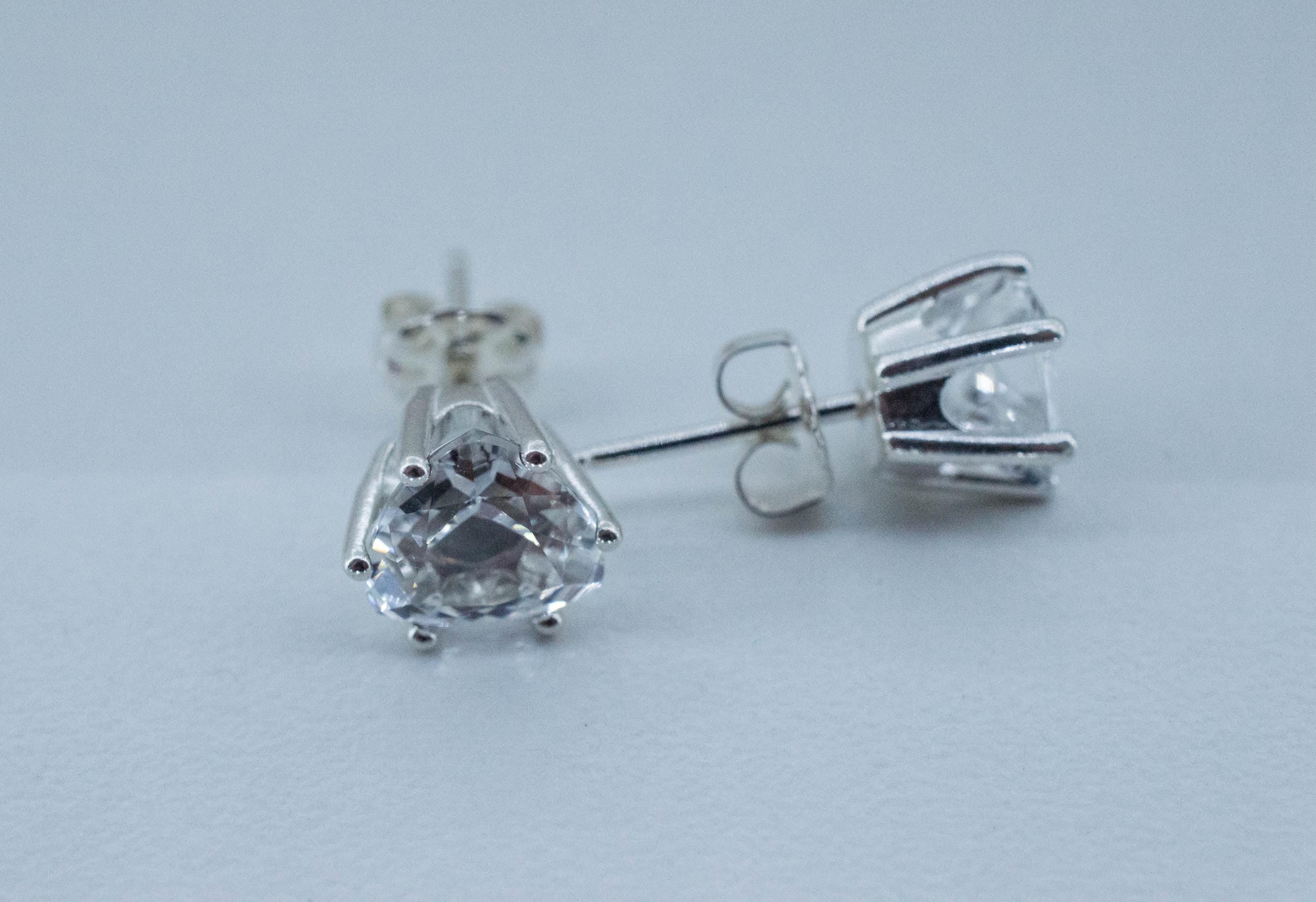 Topaz Earrings; Natural Untreated Colombia Topaz; 3.760cts - Mark Oliver Gems