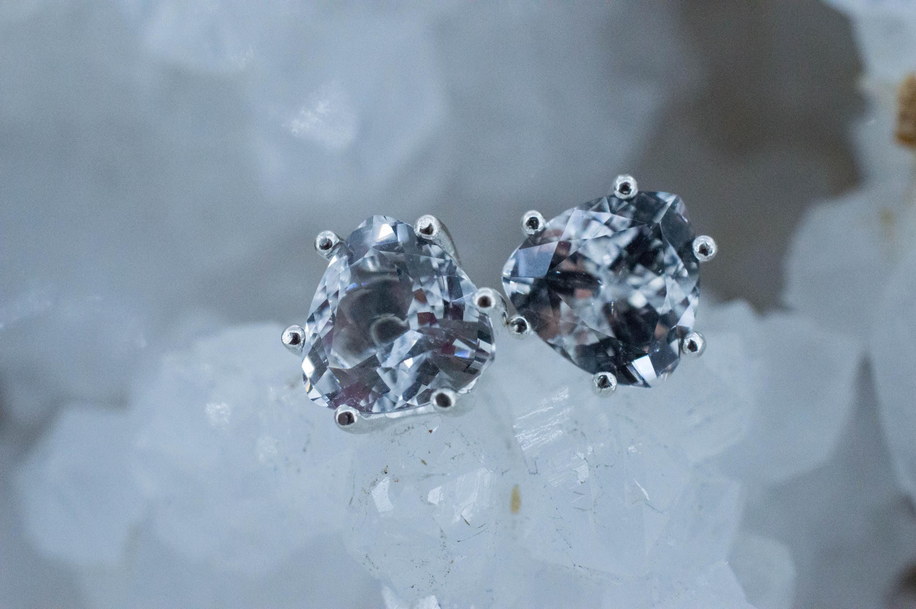 Topaz Earrings; Natural Untreated Colombia Topaz; 5.105cts - Mark Oliver Gems