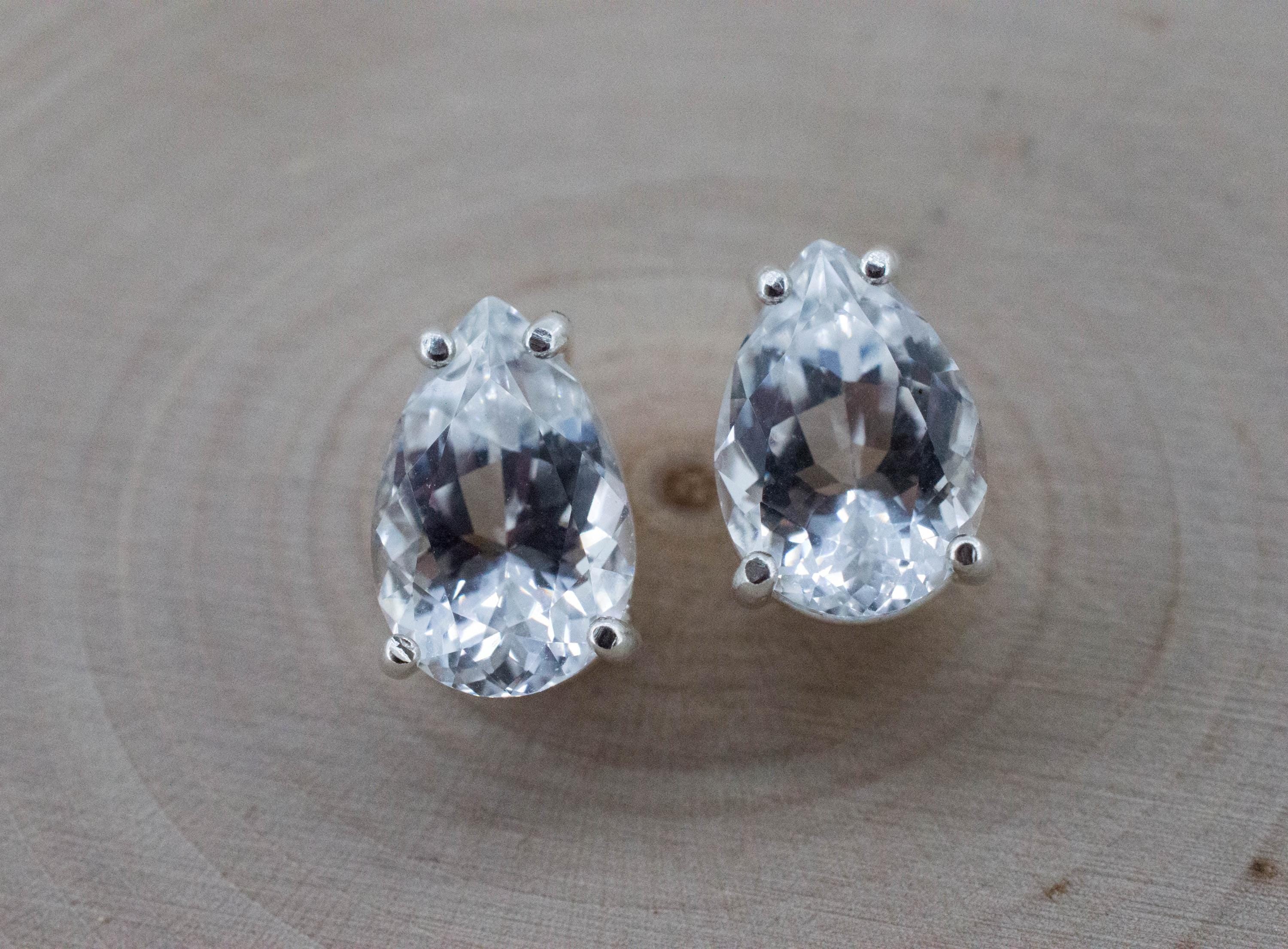 Topaz Earrings; Natural Untreated Colombia Topaz; 7.030cts - Mark Oliver Gems