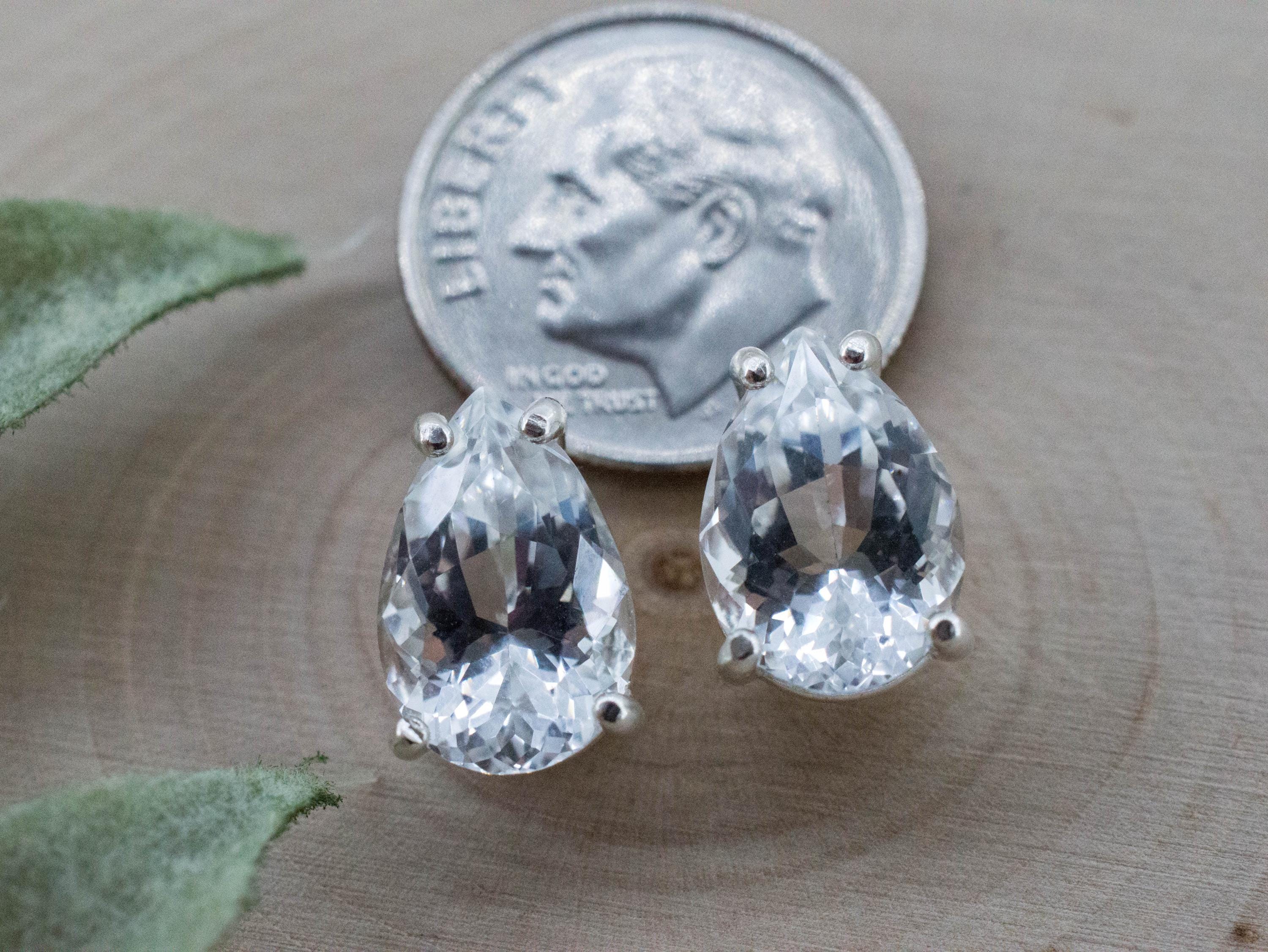 Topaz Earrings; Natural Untreated Colombia Topaz; 7.030cts - Mark Oliver Gems