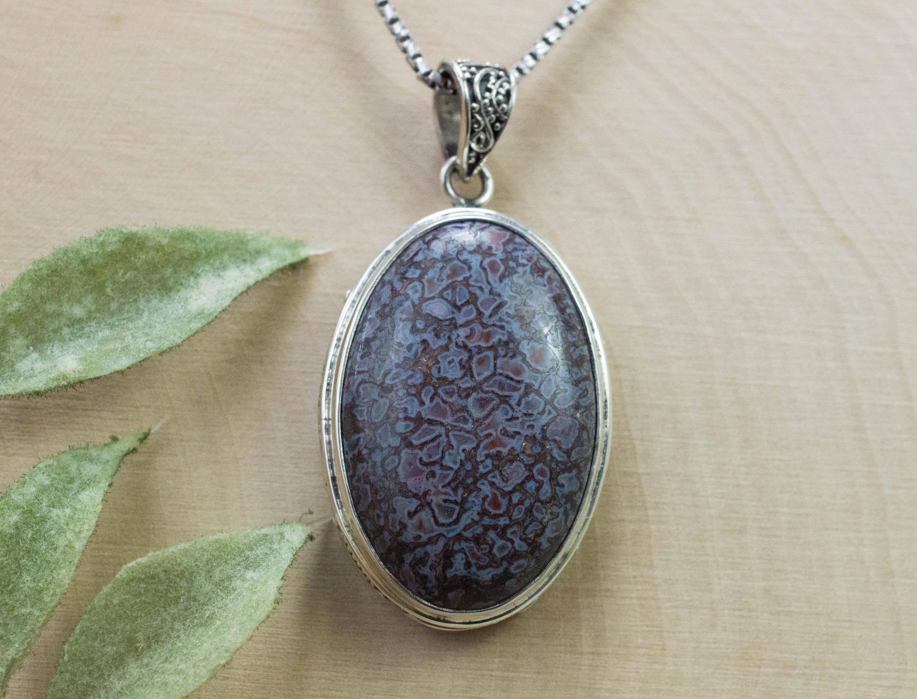 Dinosaur Bone Pendant; Natural Untreated Utah Dino Bone; 28x20mm - Mark Oliver Gems