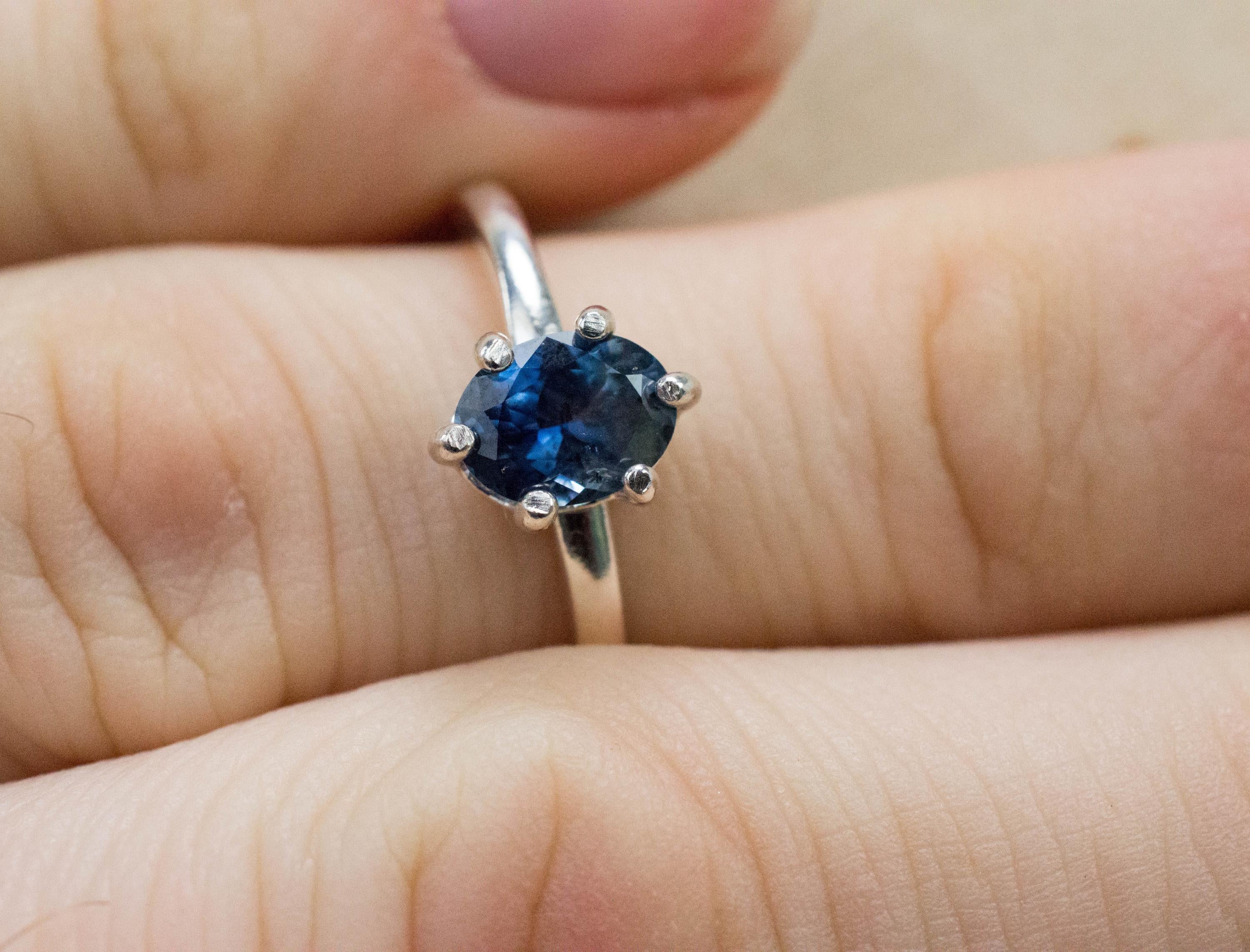 Australia Sapphire Ring, Natural Untreated Blue Sapphire; 1.200cts - Mark Oliver Gems