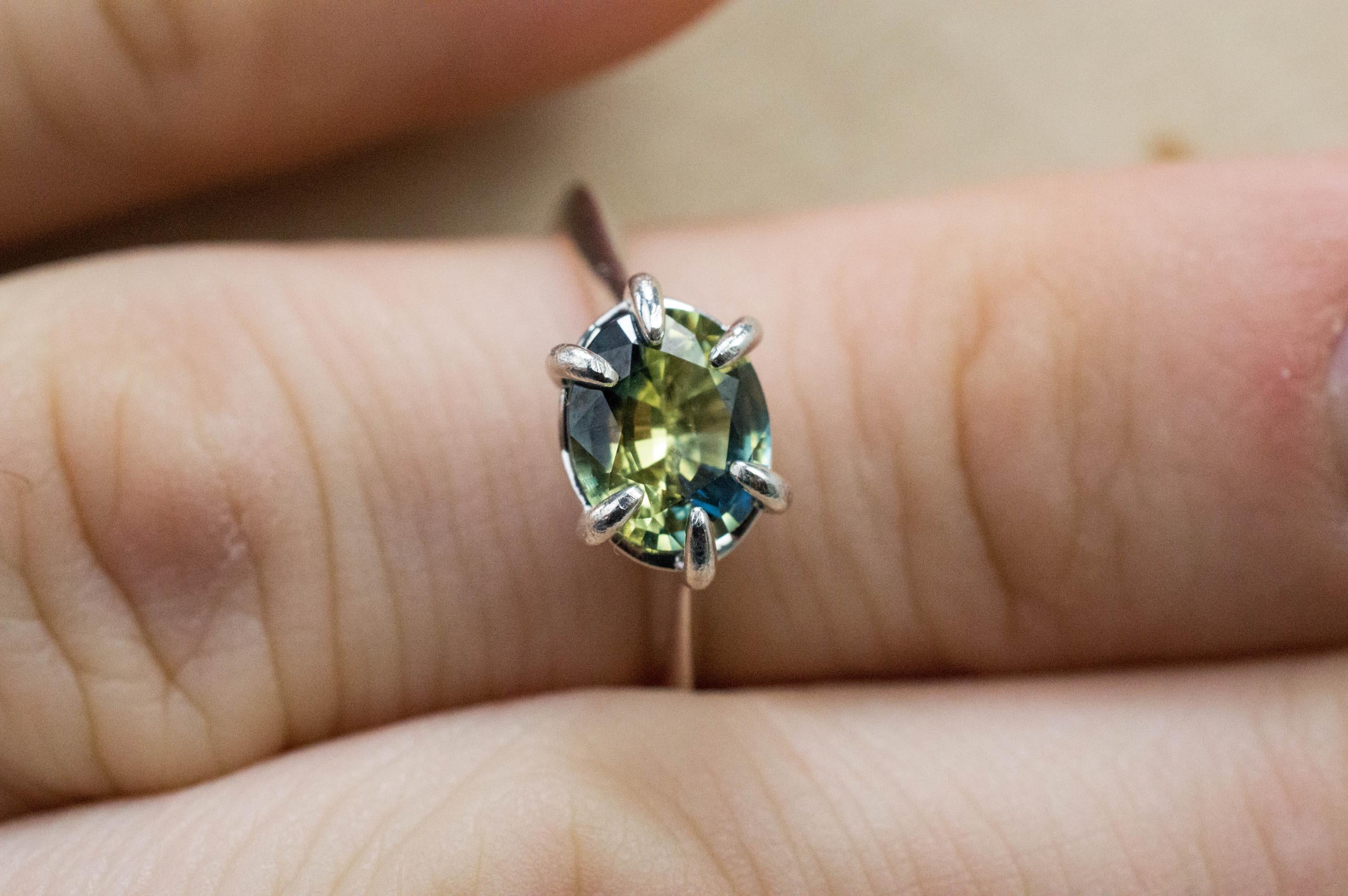 Australia Sapphire Ring, Natural Untreated Parti Sapphire; 1.525cts - Mark Oliver Gems