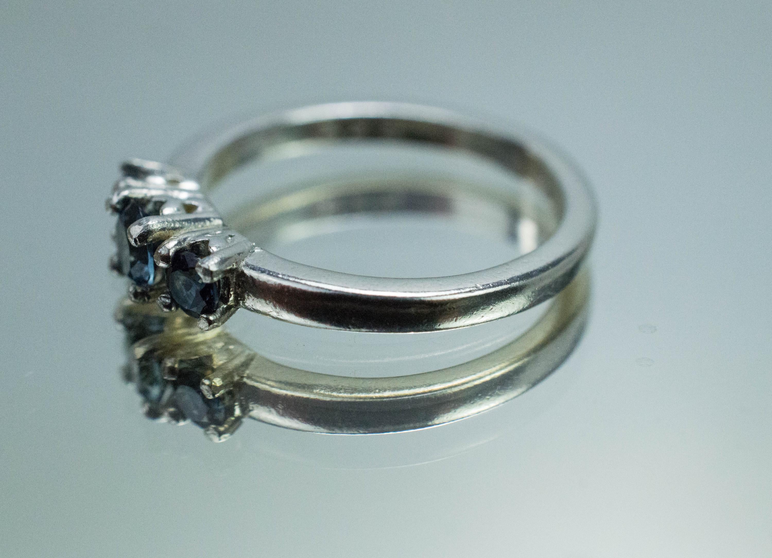 Australia Sapphire Ring, Natural Untreated Blue Sapphire; 0.485ctw - Mark Oliver Gems