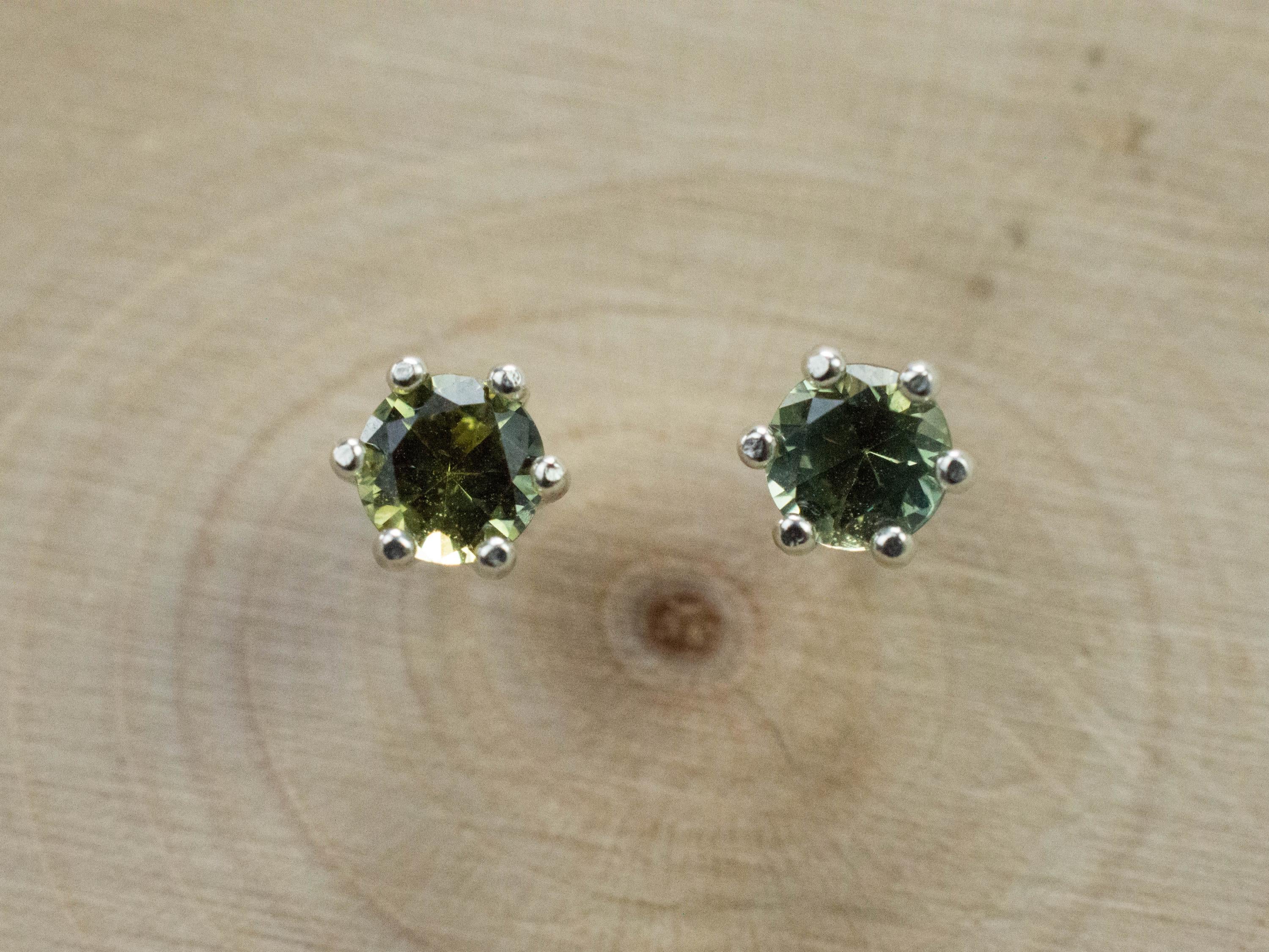 Australia Sapphire Earrings, Natural Untreated Parti Sapphire; 0.720cts - Mark Oliver Gems