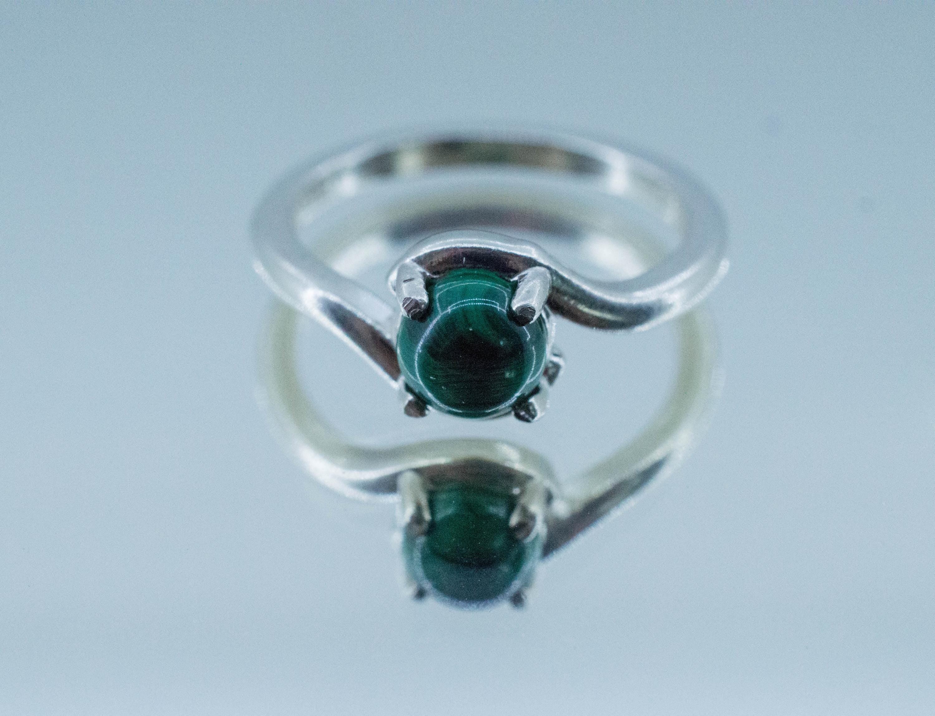 Malachite Ring; Natural Untreated Congo Malachite; 1.265cts - Mark Oliver Gems